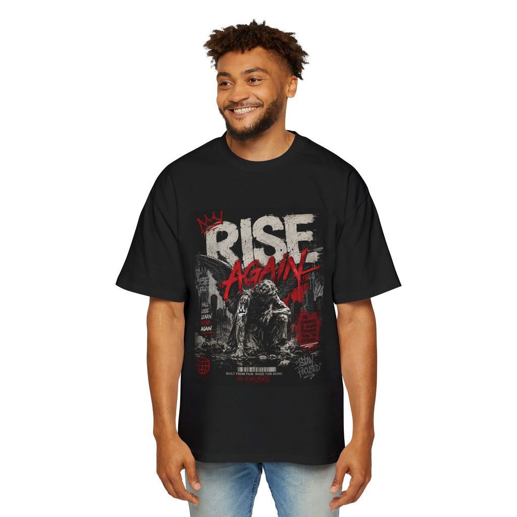 Rise Again Graphic Tee — Urban Streetwear Men’s Oversized T-Shirt