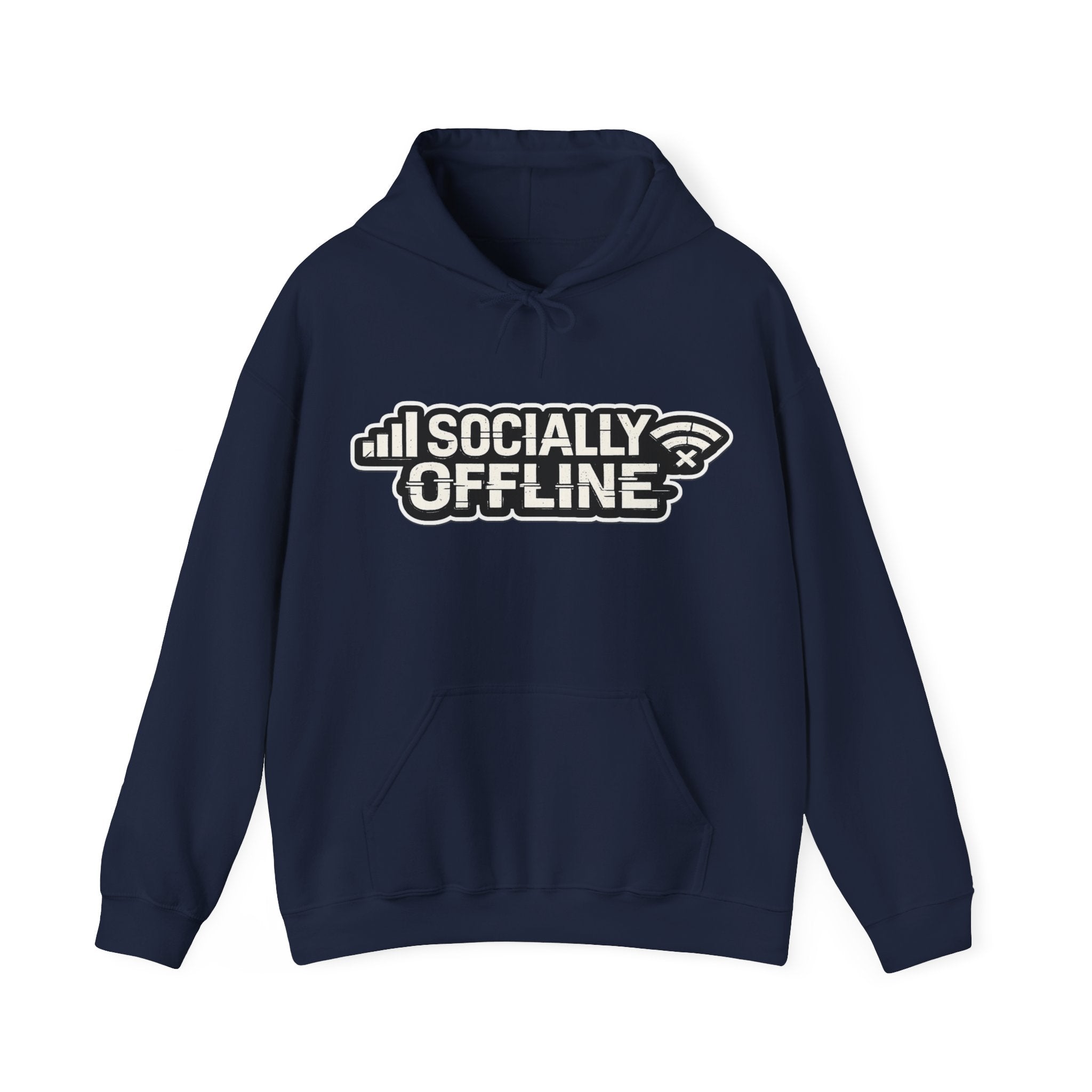 Socially Offline Hoodie — Funny Introvert Graphic Pullover