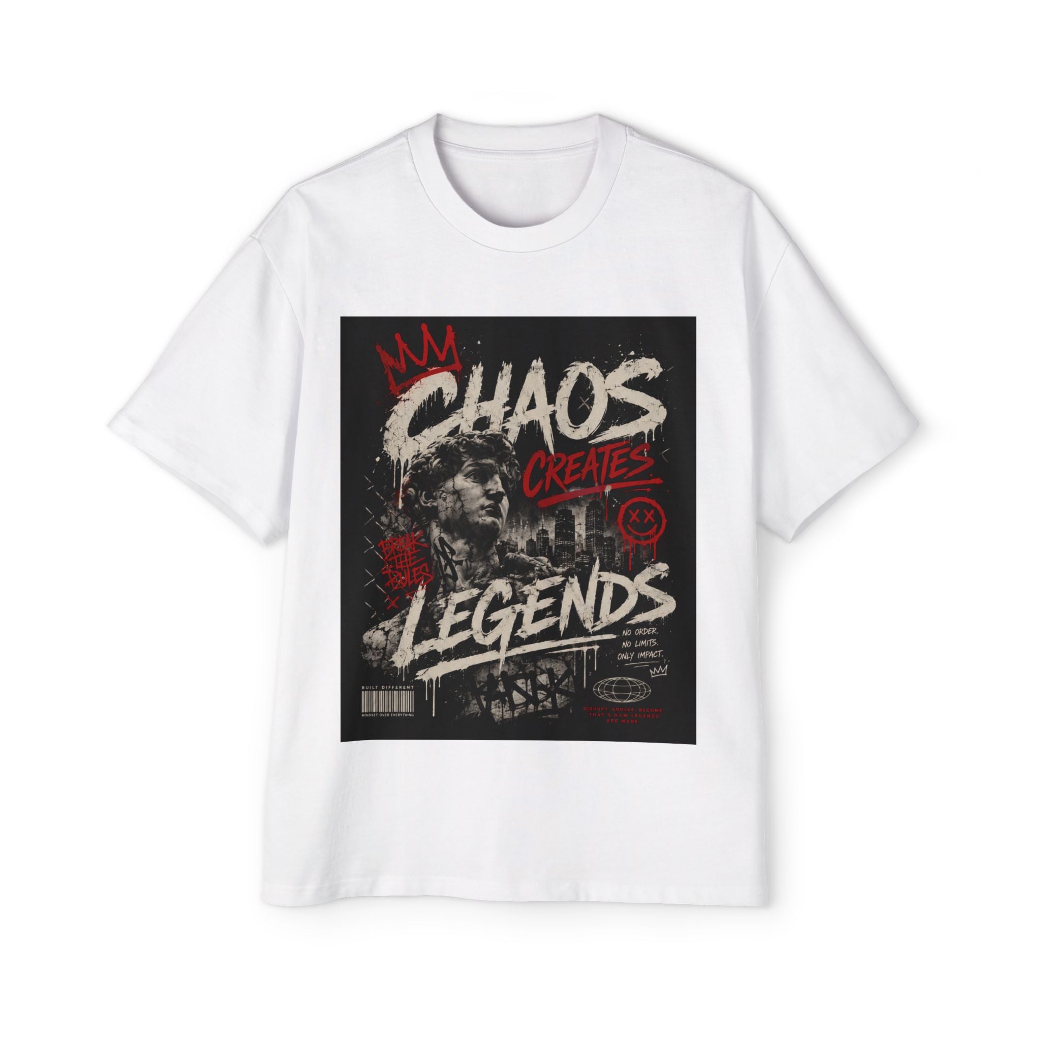 Chaos Creates Legends T-Shirt — Graphic Streetwear Tee for Men