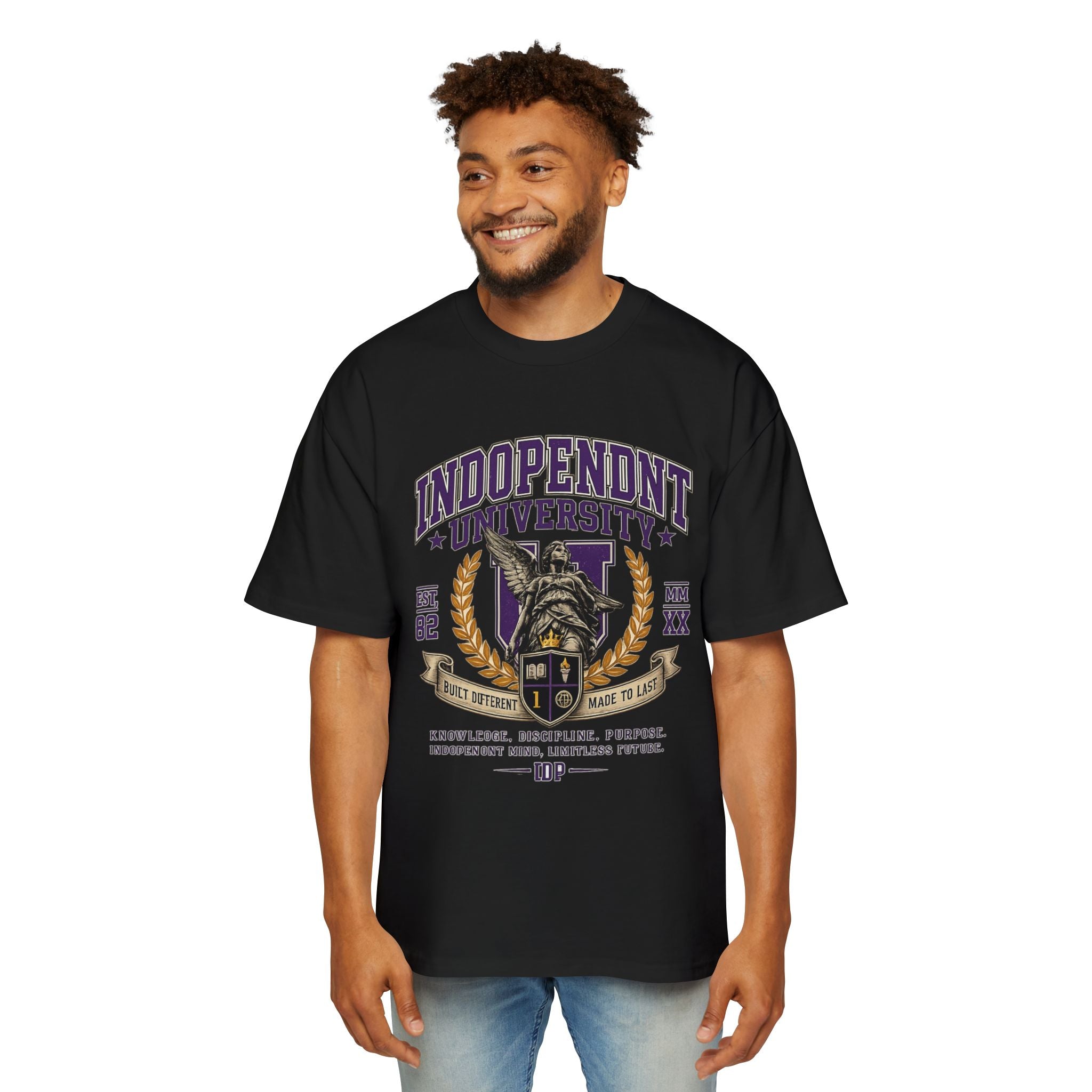 Independent University Graphic Tee — Vintage Collegiate Oversized Men's T-Shirt