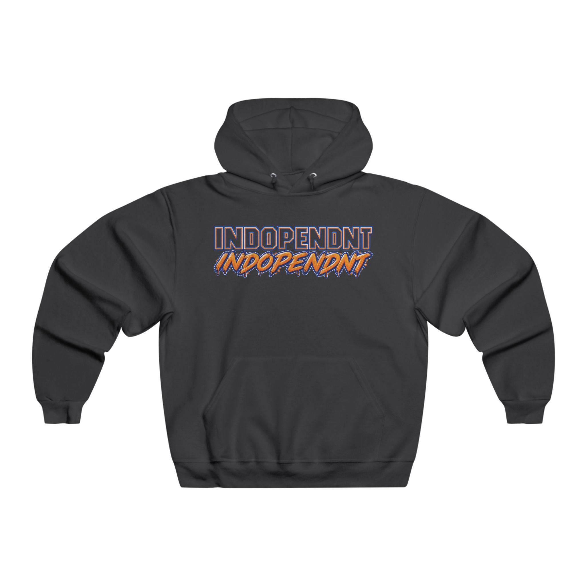 Independent Graphic Hoodie — Retro Double-Text "Independent" Pullover