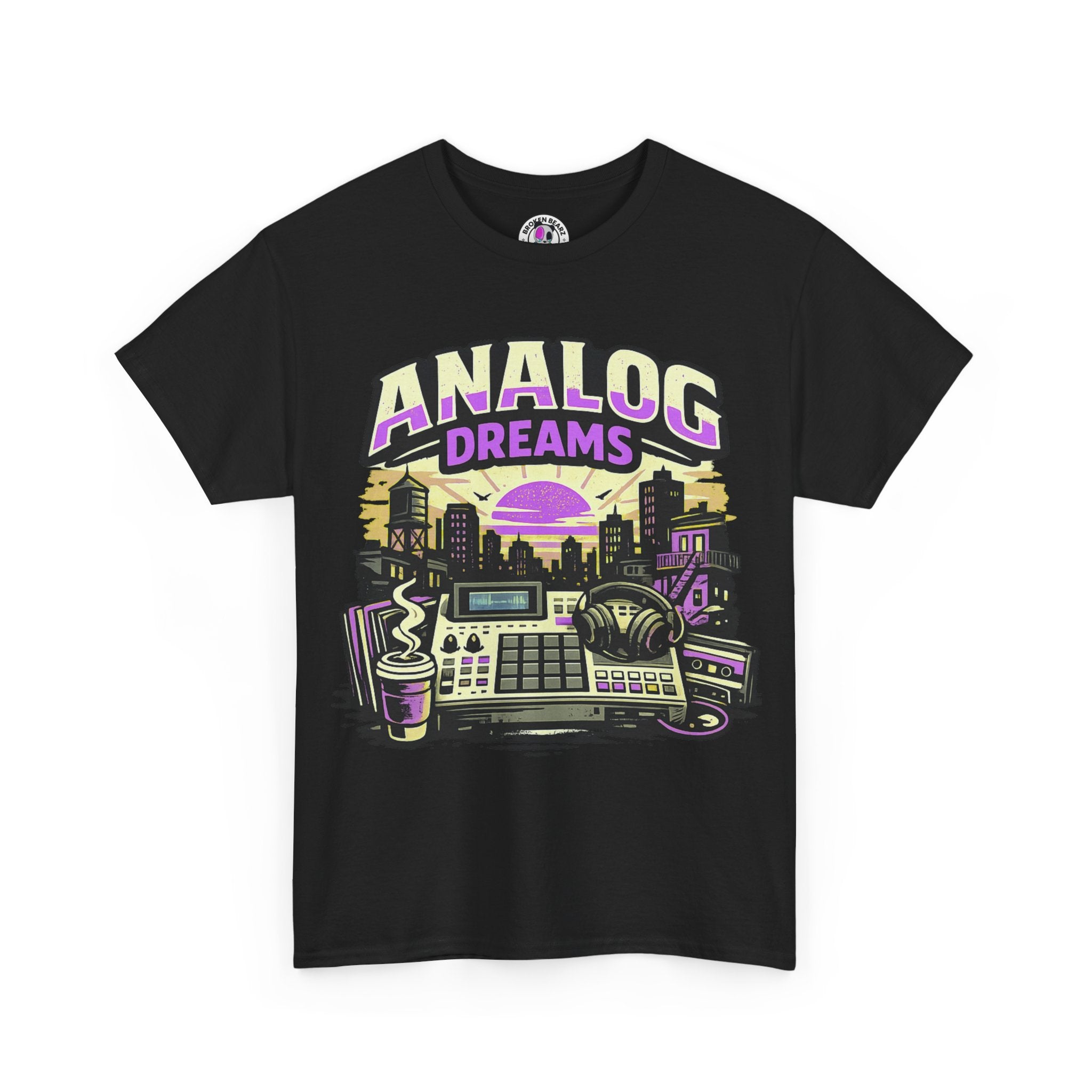 Analog Dreams Tee — Retro Synthwave Music Producer T-Shirt