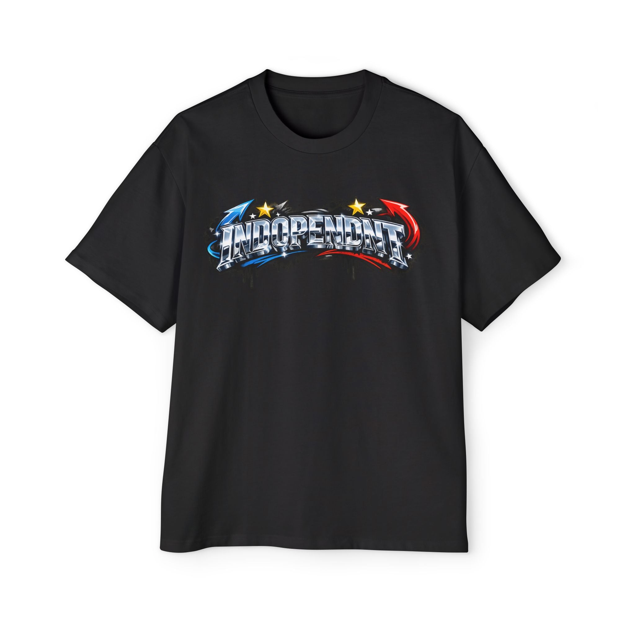 Graphic Tee — 'Underground' Street Graffiti Design (White Oversized)