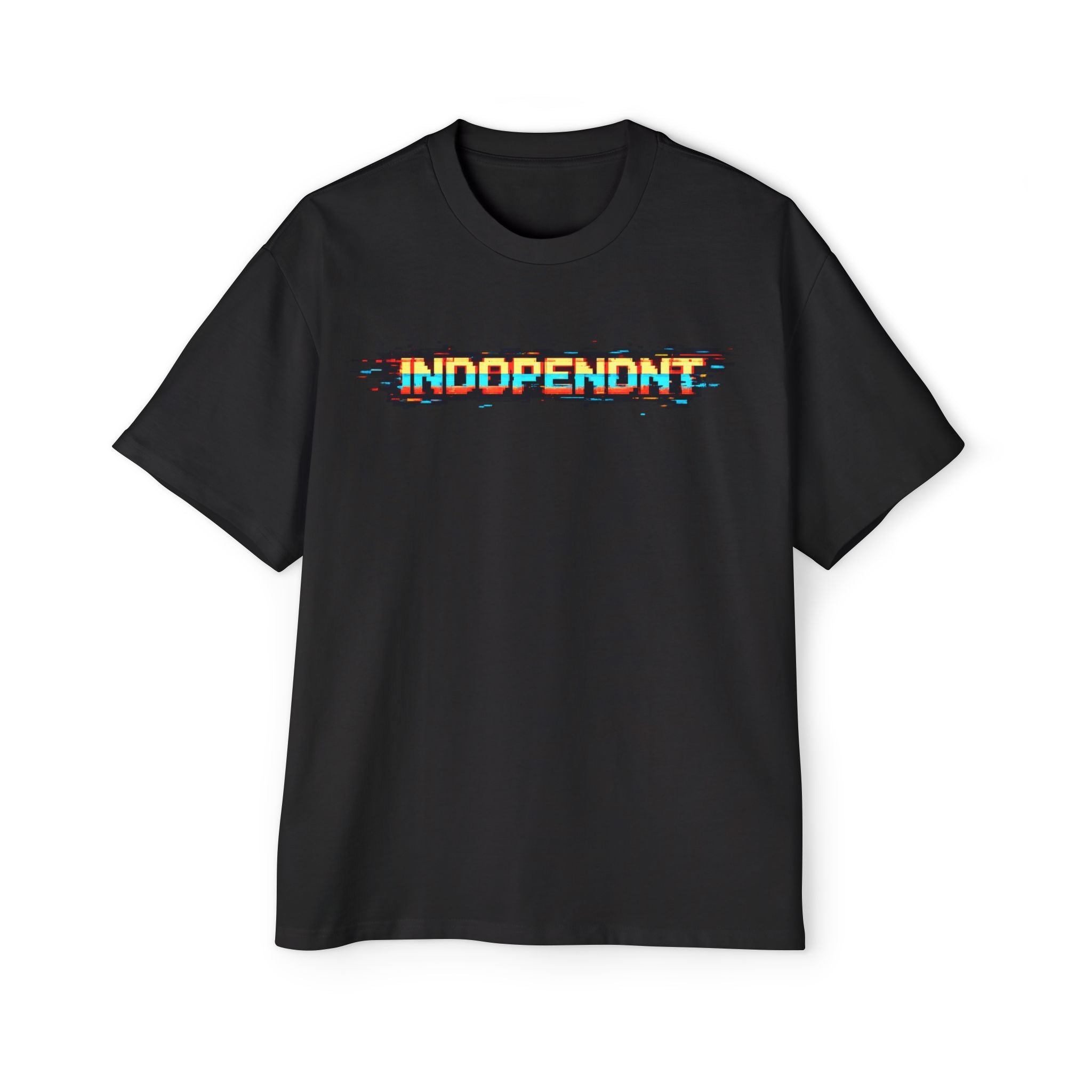 Indope nont Glitch Logo Tee — Men's Oversized Graphic T-Shirt