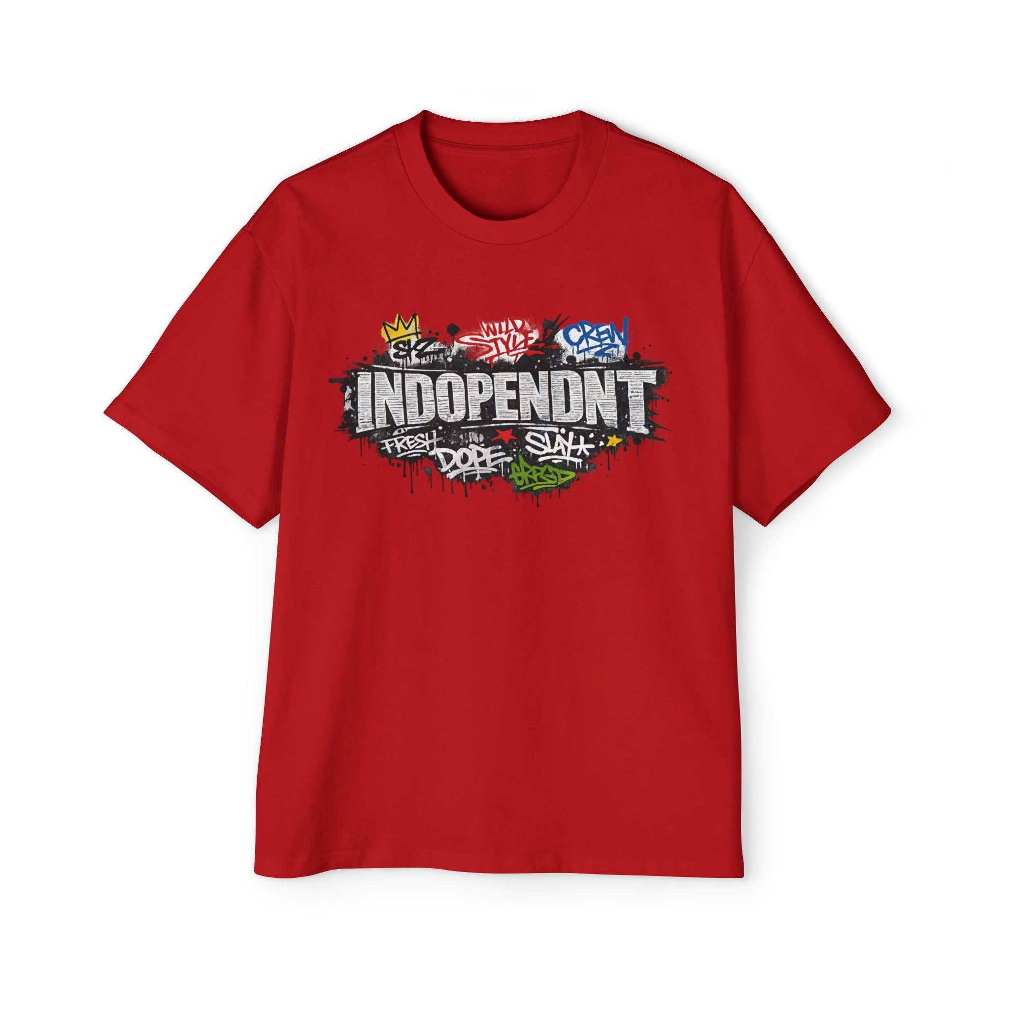 Independent Graffiti Graphic Tee — Men's Oversized Streetwear