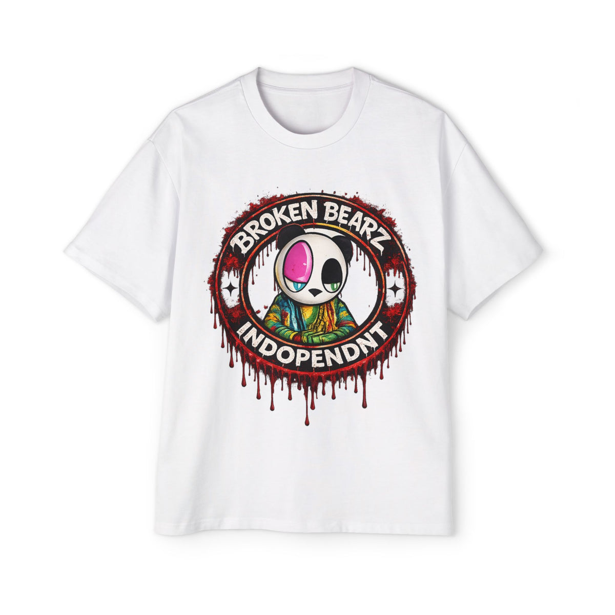 Broken Bearz Indopendent Graphic Tee — Edgy Streetwear Oversized Shirt