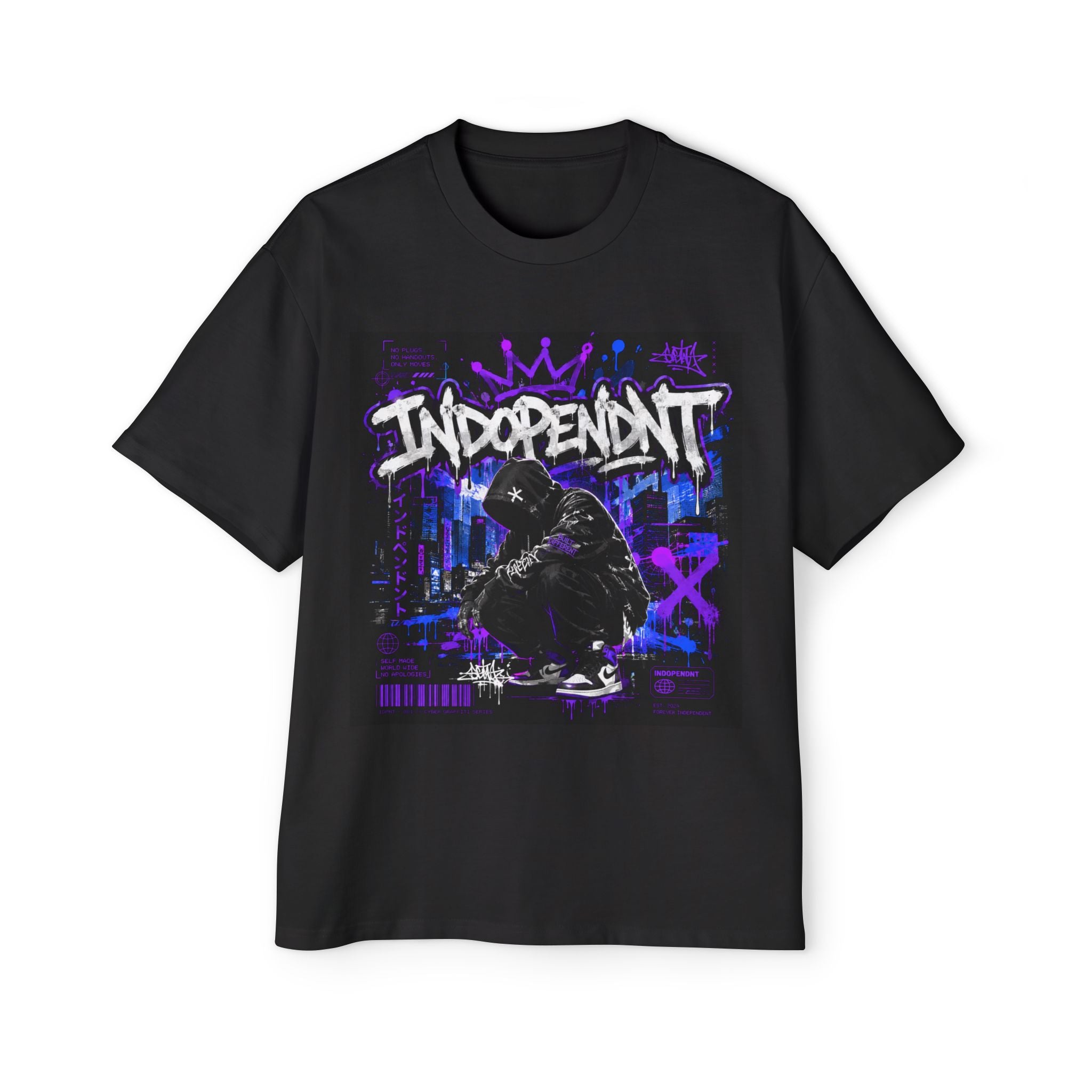 Independent Graffiti Tee — Urban Streetwear Oversized T‑Shirt