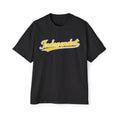Independnt Script Tee — Retro Yellow & Blue Oversized Men’s T-Shirt