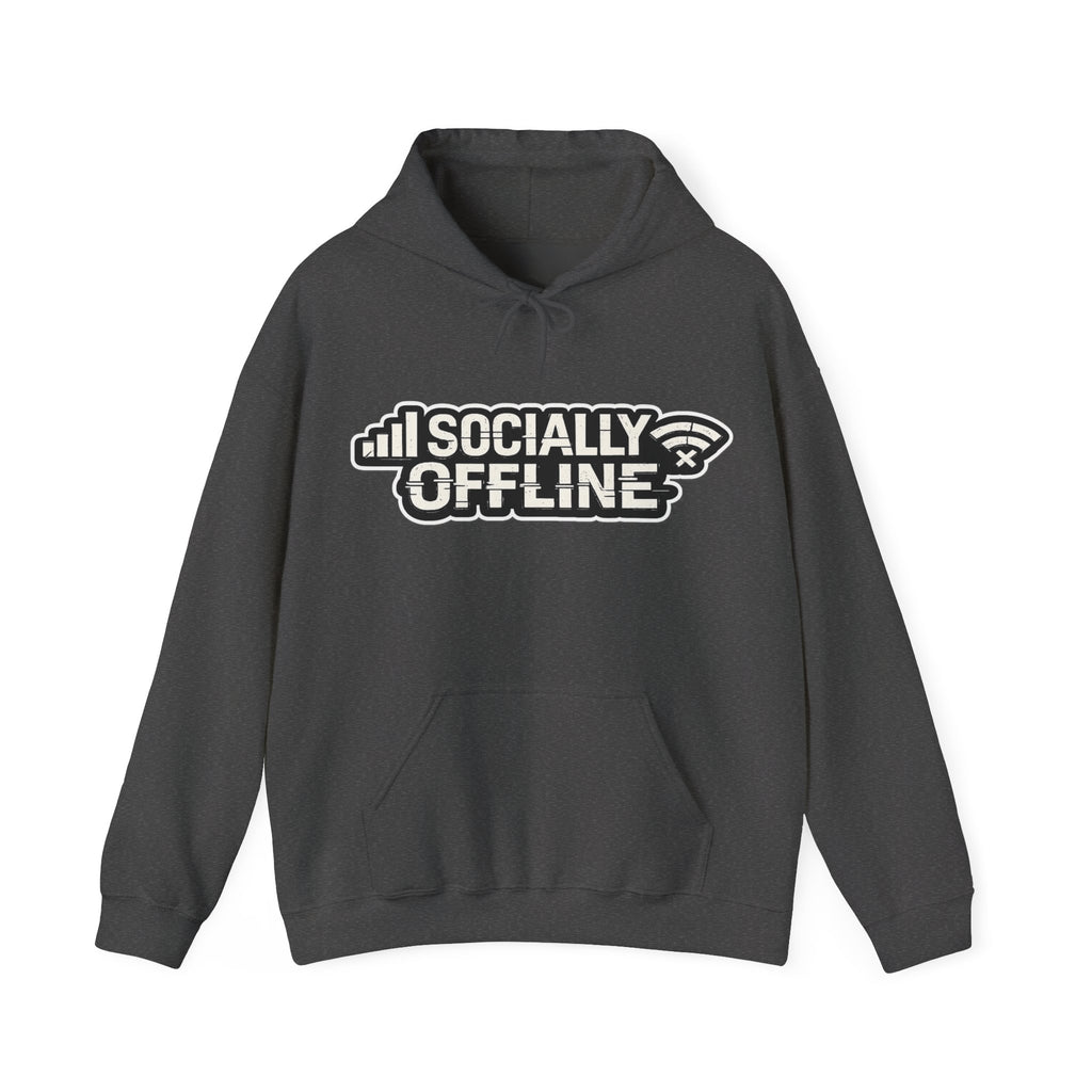 Socially Offline Hoodie — Funny Introvert Graphic Pullover