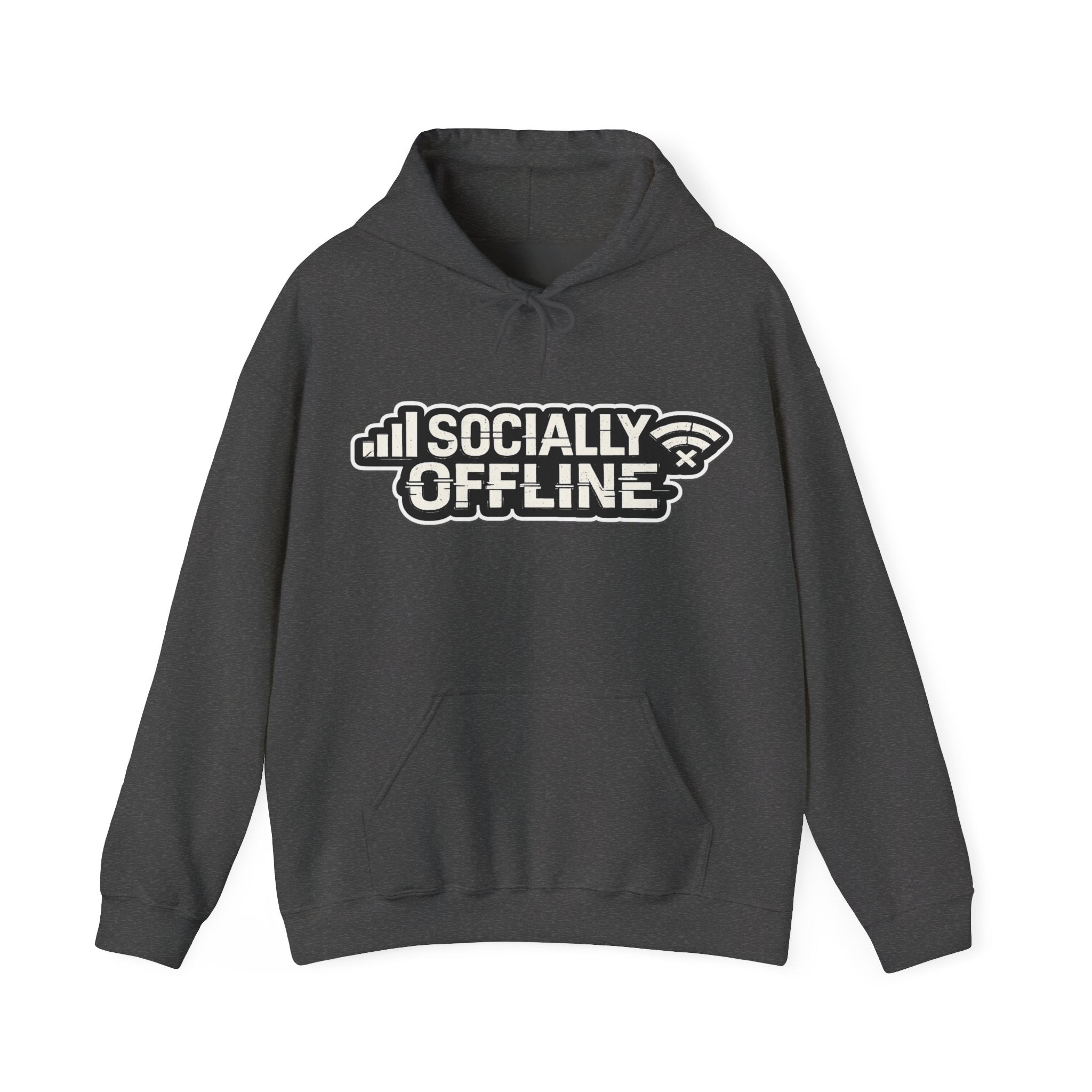 Socially Offline Hoodie — Funny Introvert Graphic Pullover