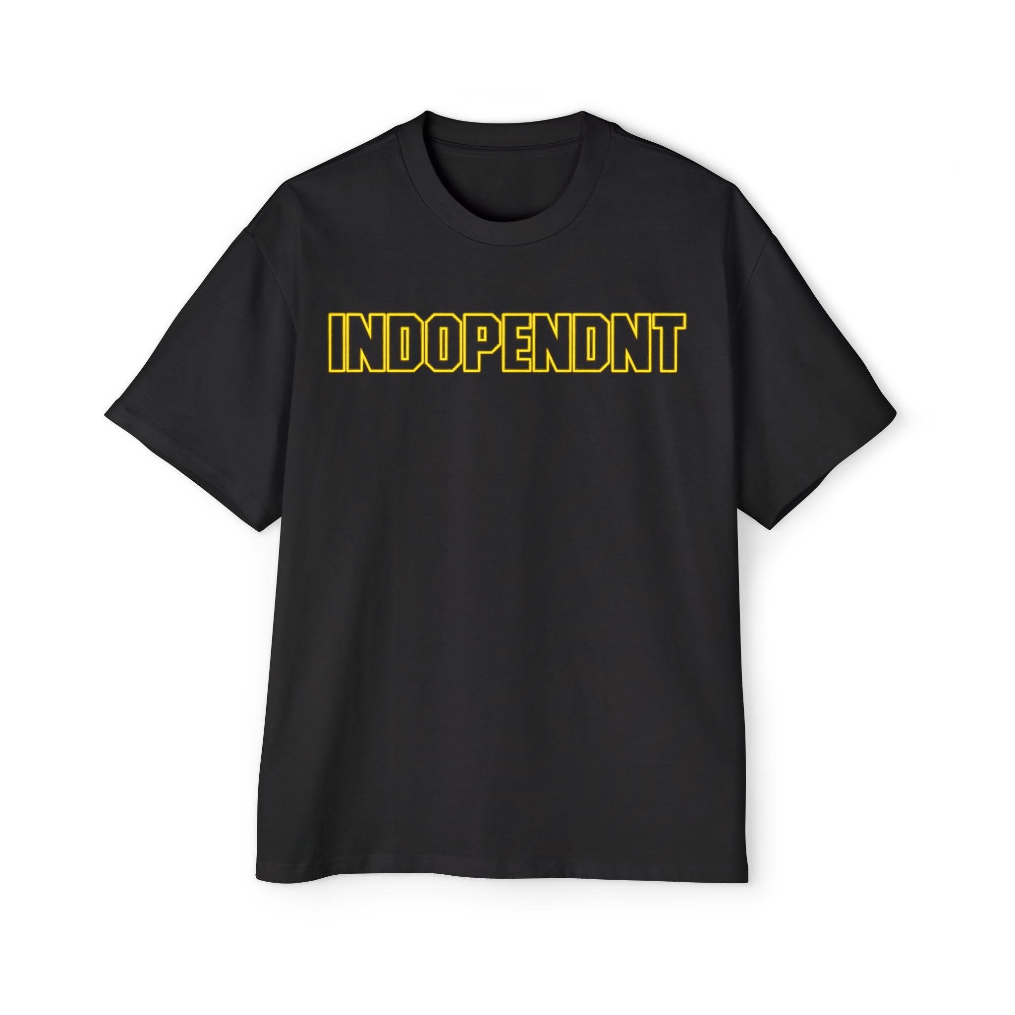 Indopendt Retro Logo Tee — Men's Oversized White Graphic T-Shirt