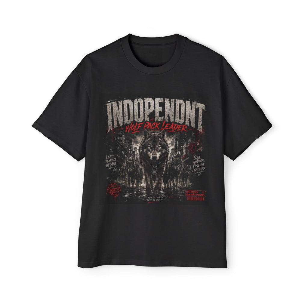 Independent Wolf Rock Leader Tee — Men's Graphic Oversized T‑Shirt
