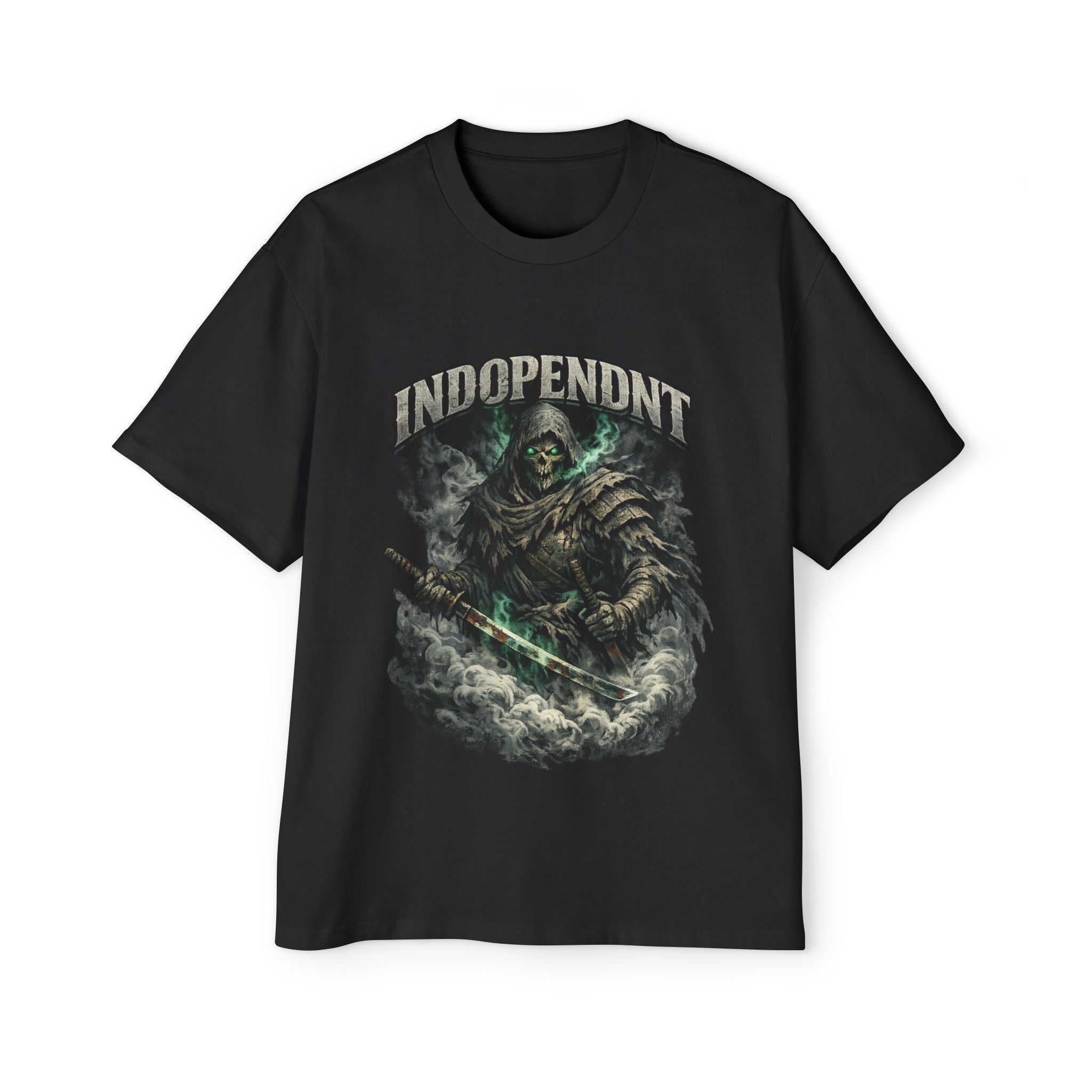 Independent Grim Reaper Graphic Tee — Men's Oversized Heavy T‑Shirt