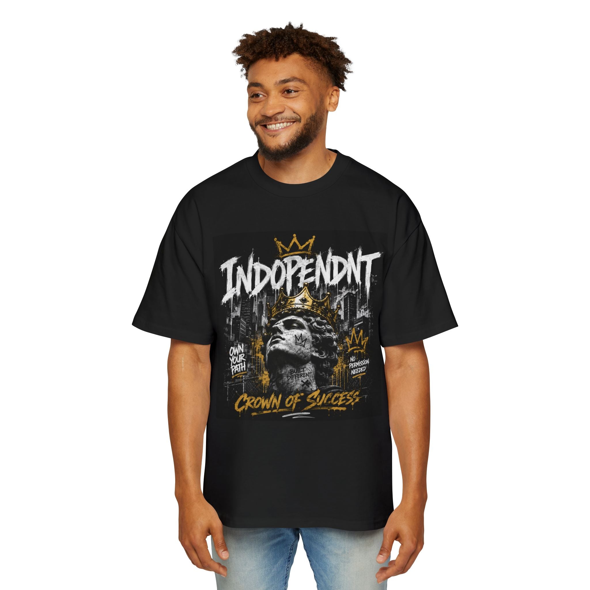 Independent Crown Tee — Men's Graphic Oversized Streetwear