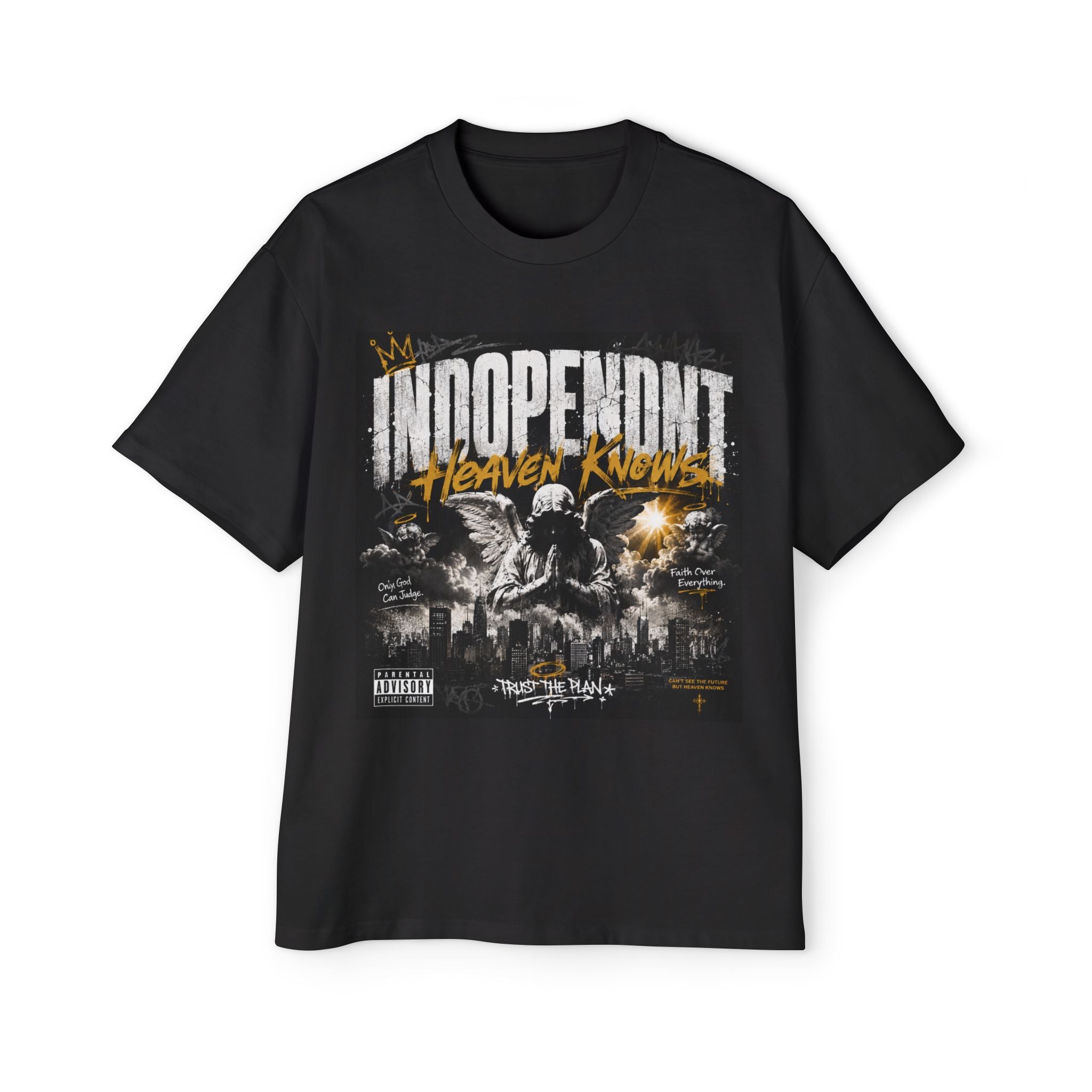 Independent 'Heaven Knows' Graphic Tee — Vintage Rock Album Art Shirt