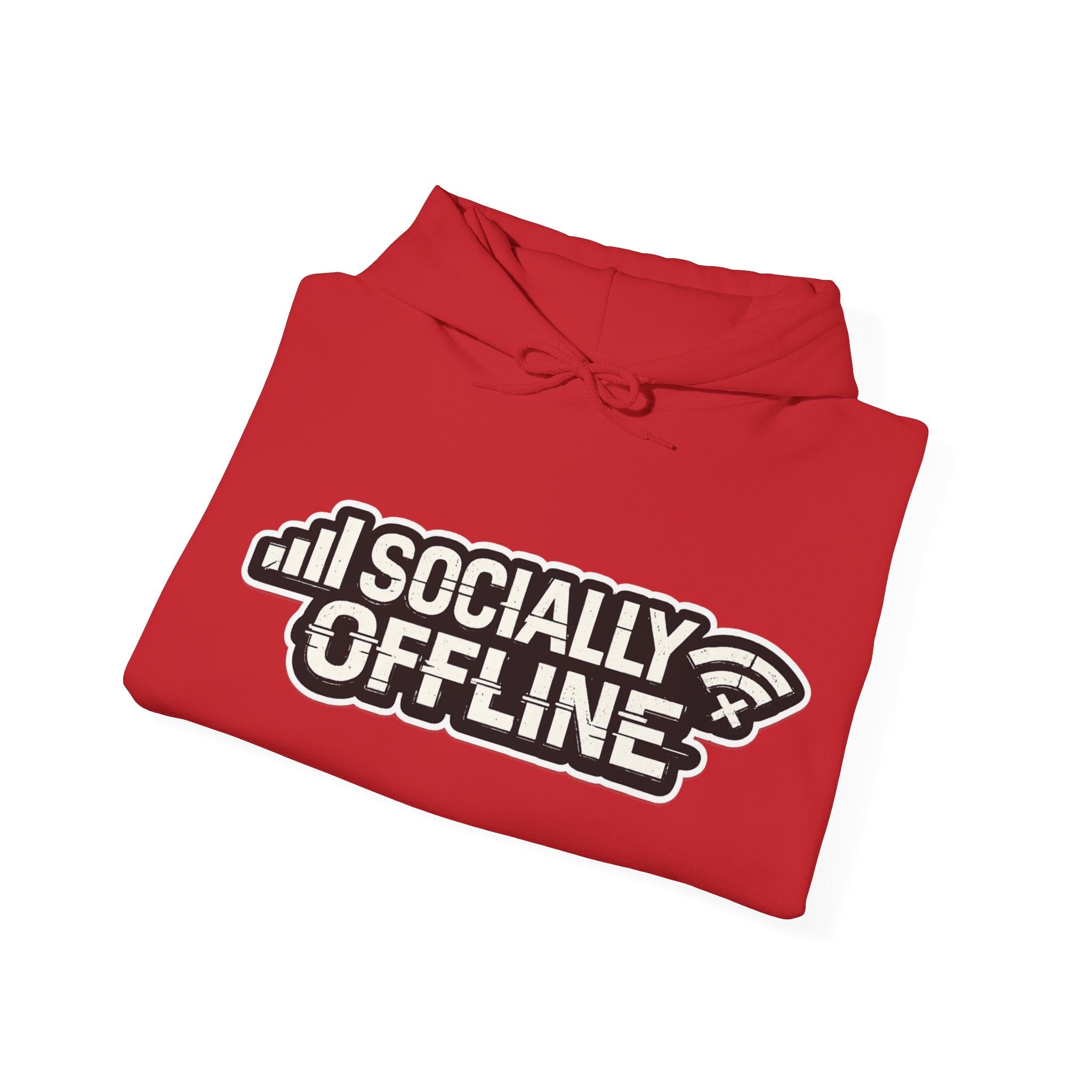 Socially Offline Hoodie — Funny Introvert Graphic Pullover