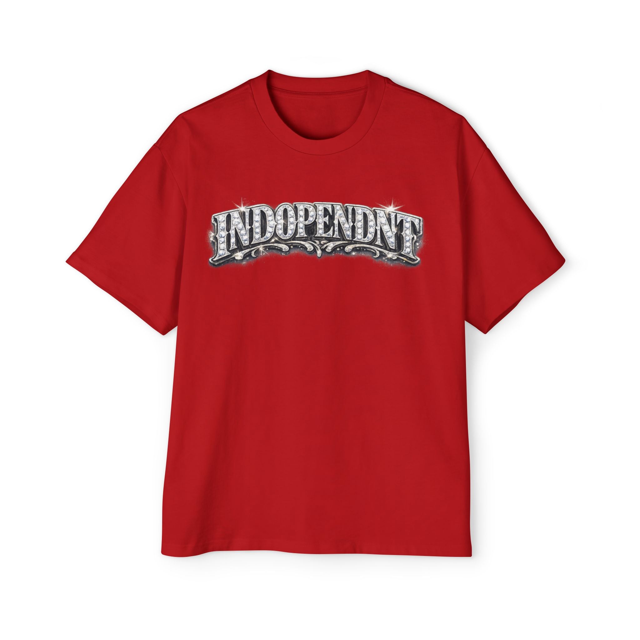 Independent Graphic Tee — Men's Oversized White T-Shirt