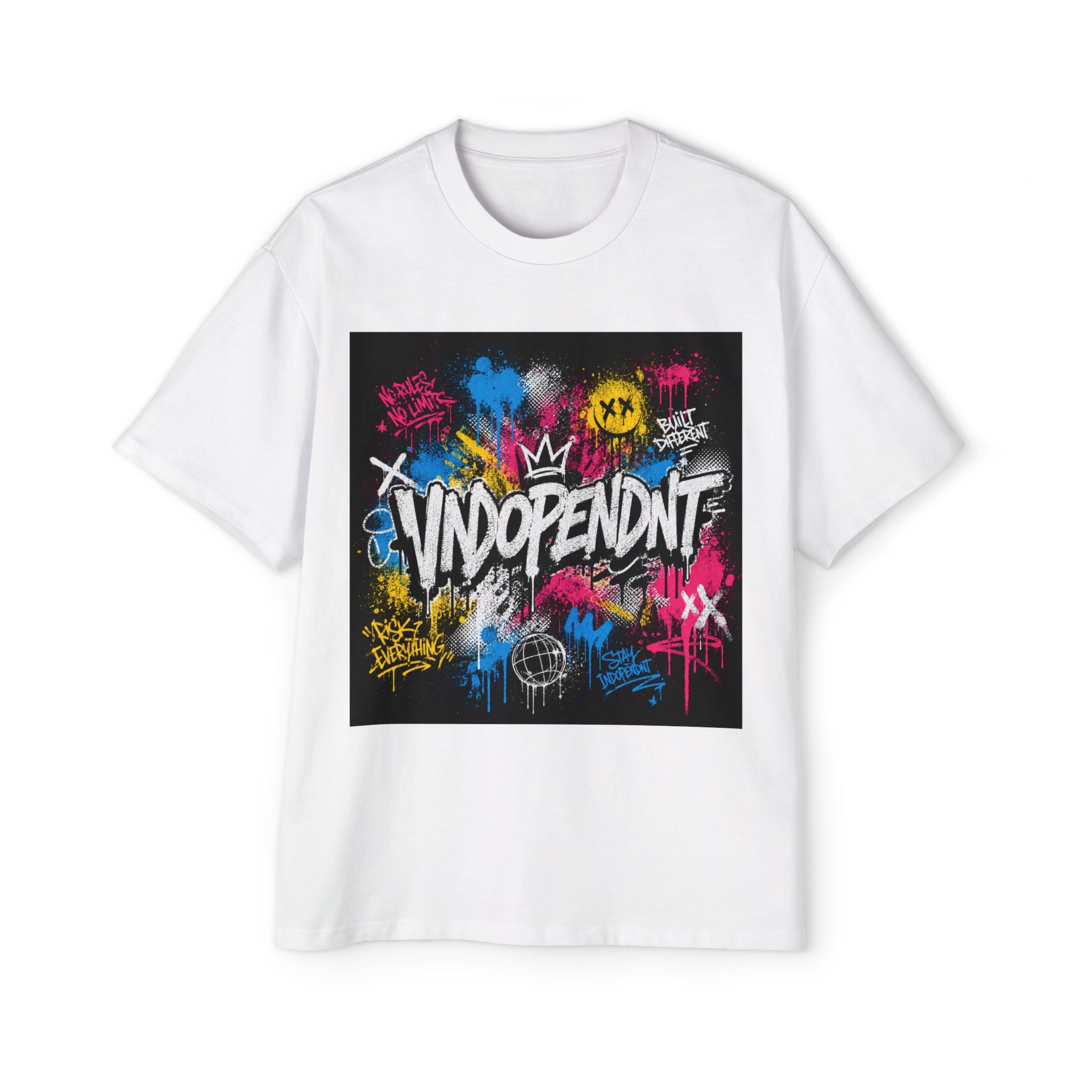 Graffiti 'Independent' Oversized Tee