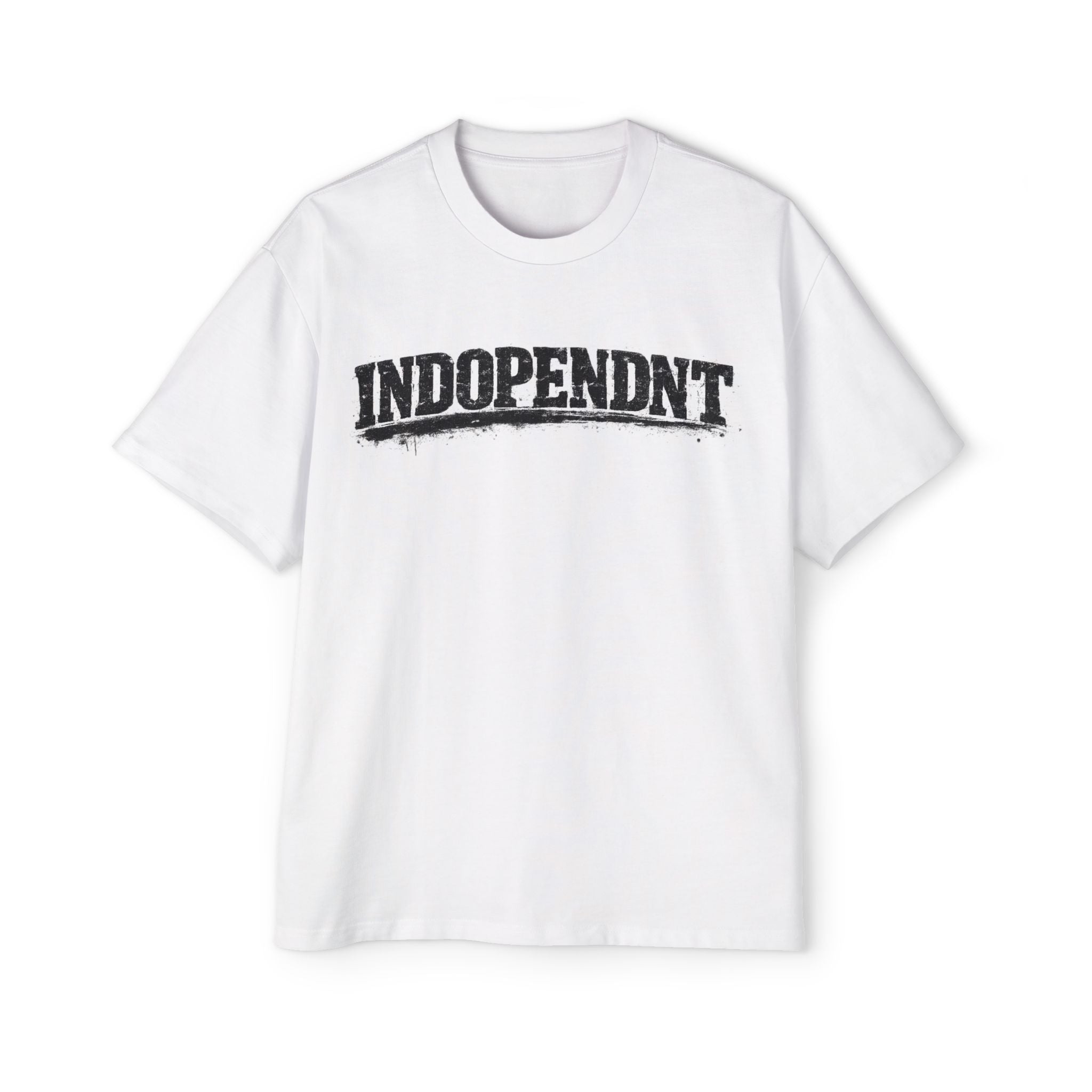 Indopendnt Distressed Logo Tee — Men's Oversized Graphic T-Shirt