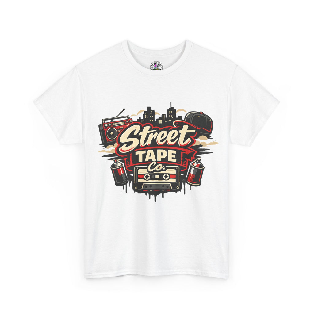 Street Tape Co. Graphic Tee – Retro Boombox Cassette Hip Hop T-Shirt