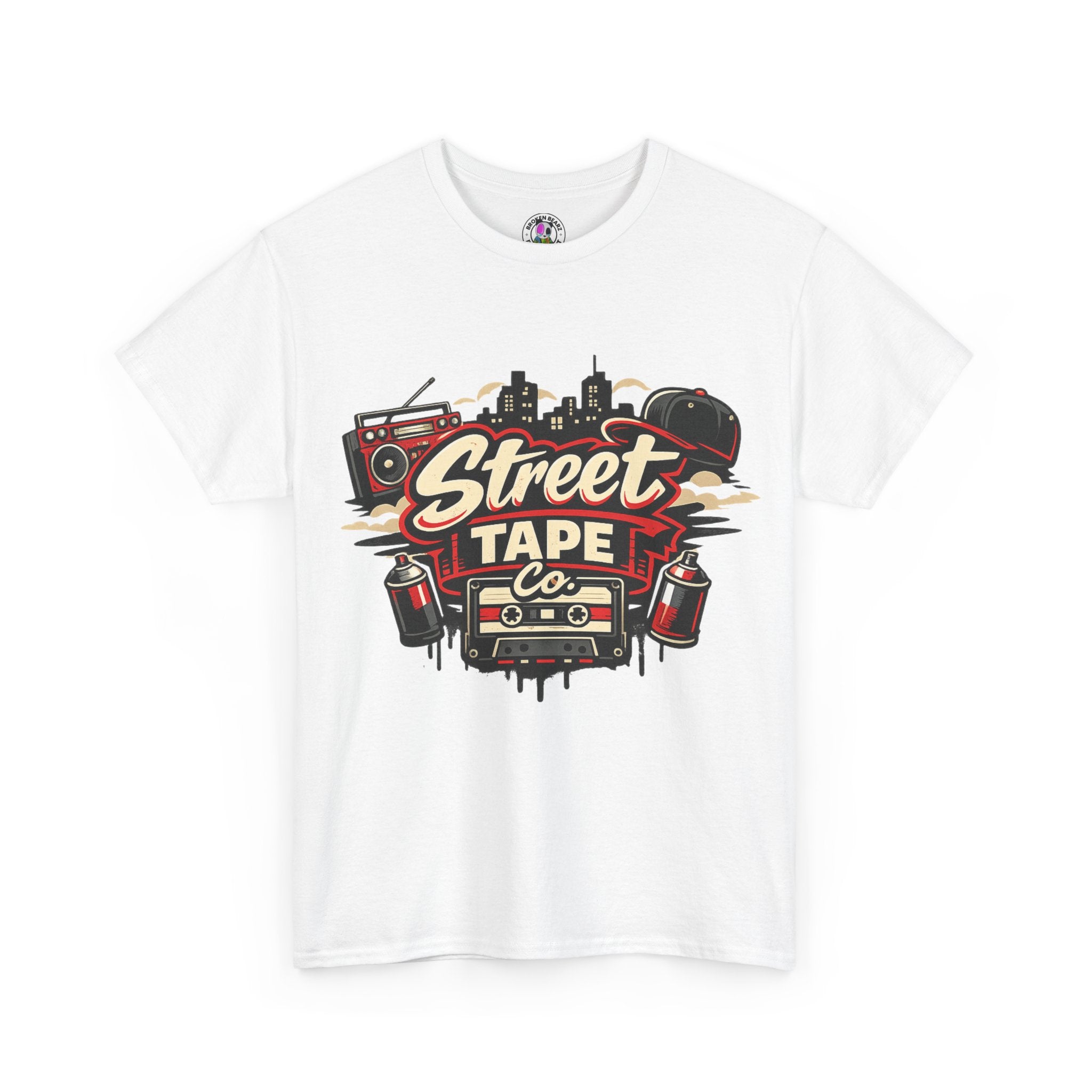 Street Tape Co. Graphic Tee – Retro Boombox Cassette Hip Hop T-Shirt