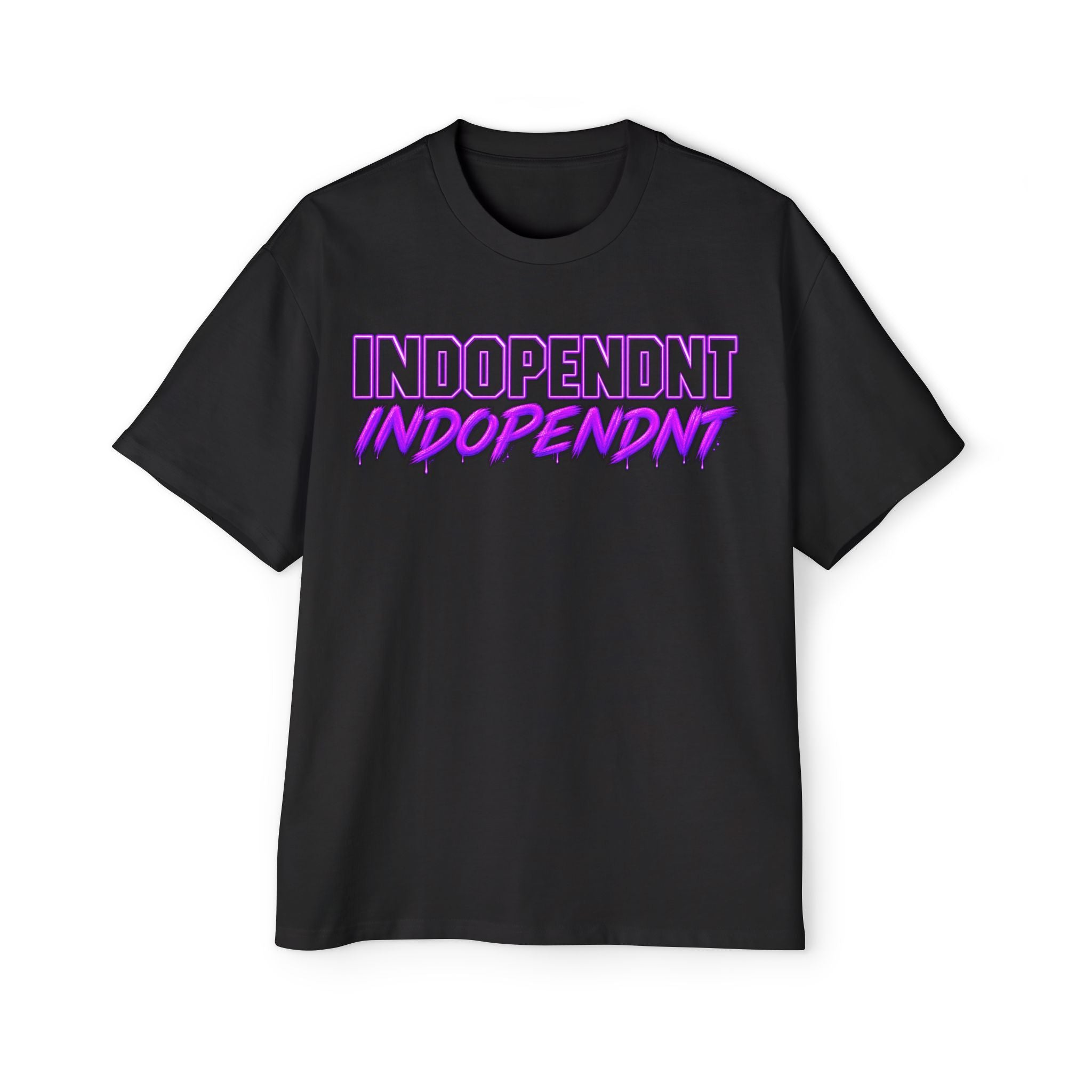 Indopendnt Retro Logo Tee — Bold Purple Graphic Men’s T-Shirt