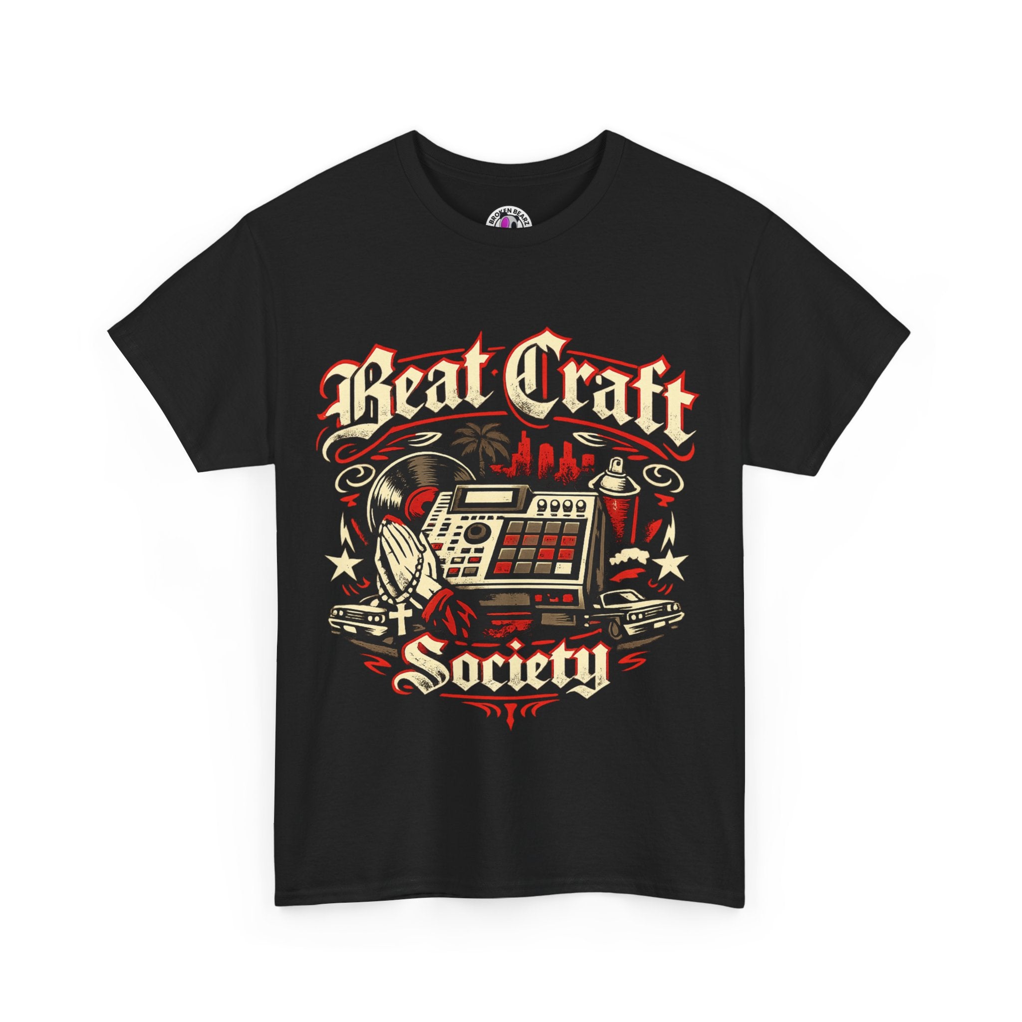 Beat Craft Society T-Shirt — Retro Drum Machine Hip Hop Producer Tee