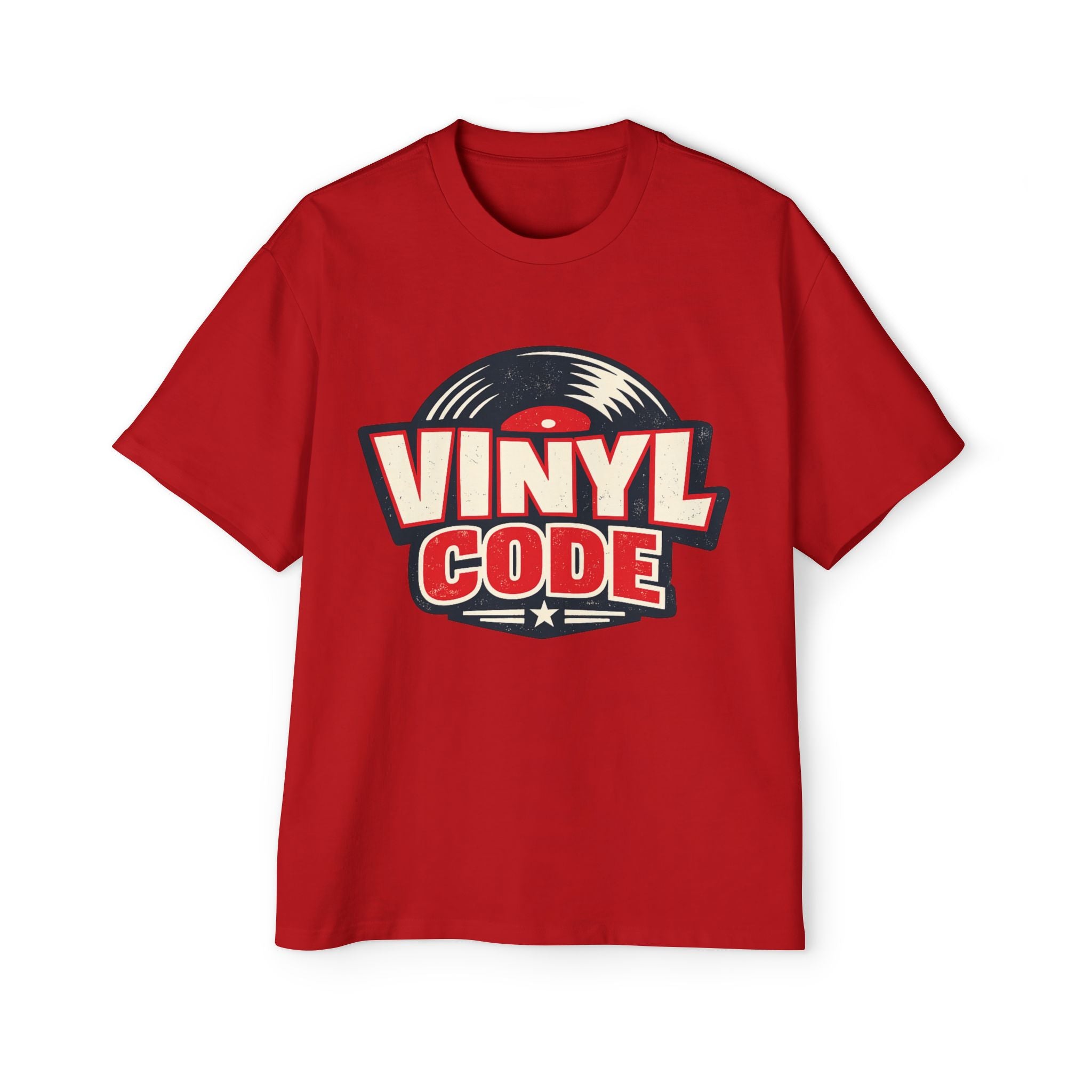 Vinyl Code Graphic Tee — Retro Record Music T-Shirt for Men