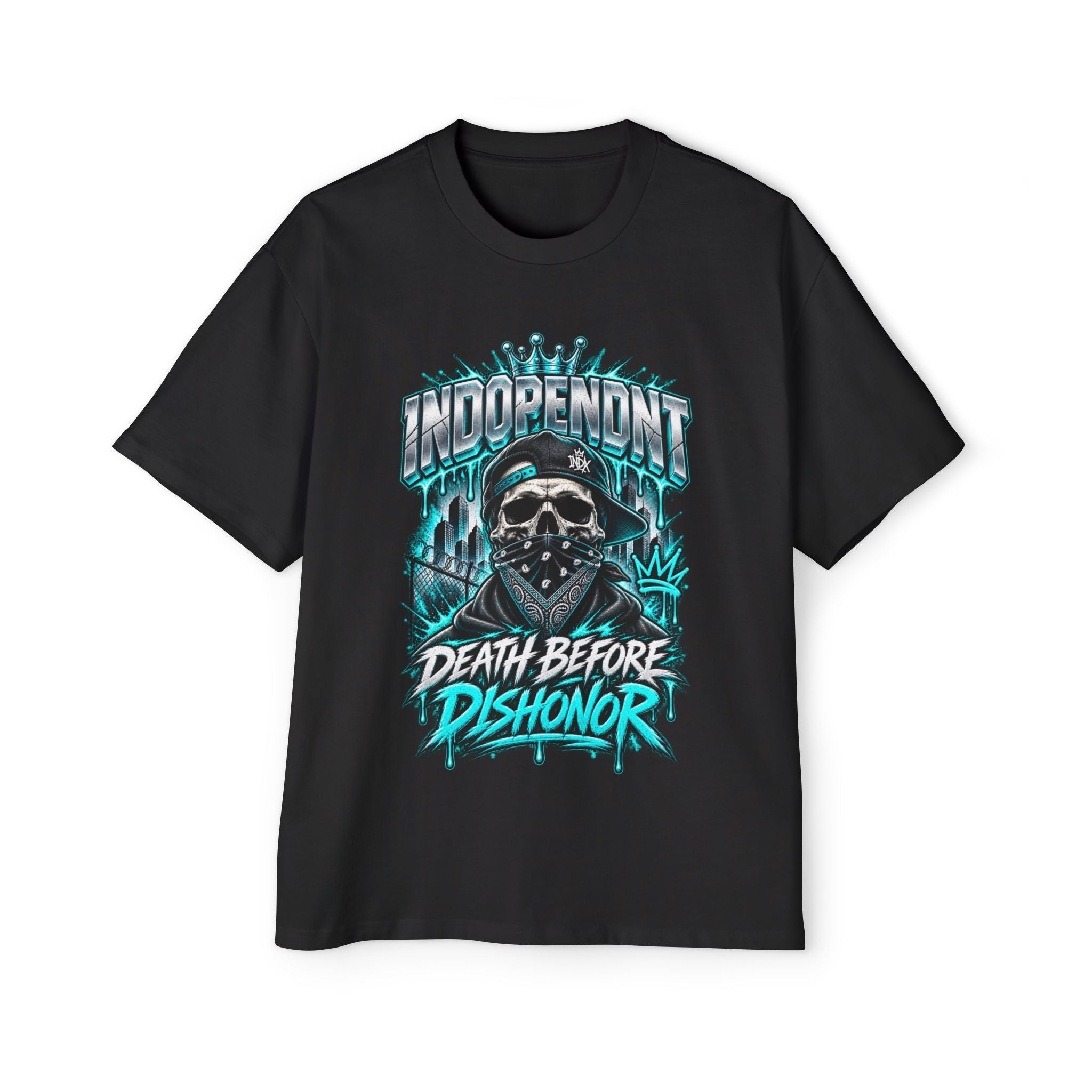 Death Before Dishonor Graphic Tee — Skull Bandana 'Indopendent' Streetwear