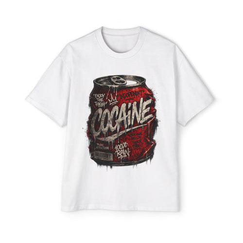 Cocaine Soda Can Graphic Tee — Vintage Streetwear Oversized Men’s T‑Shirt