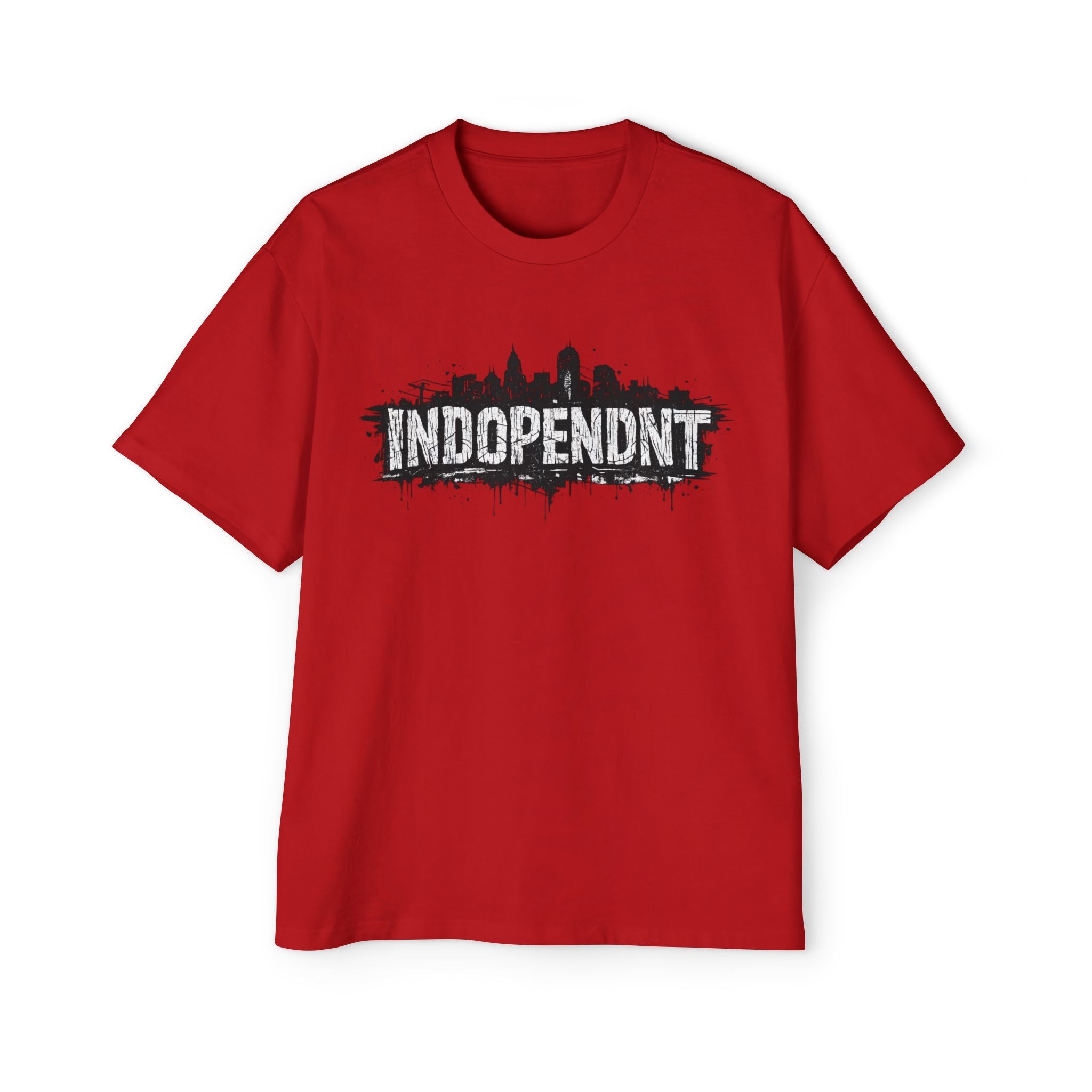 Indopendent City Skyline Graphic Tee — Men's Oversized Streetwear Shirt