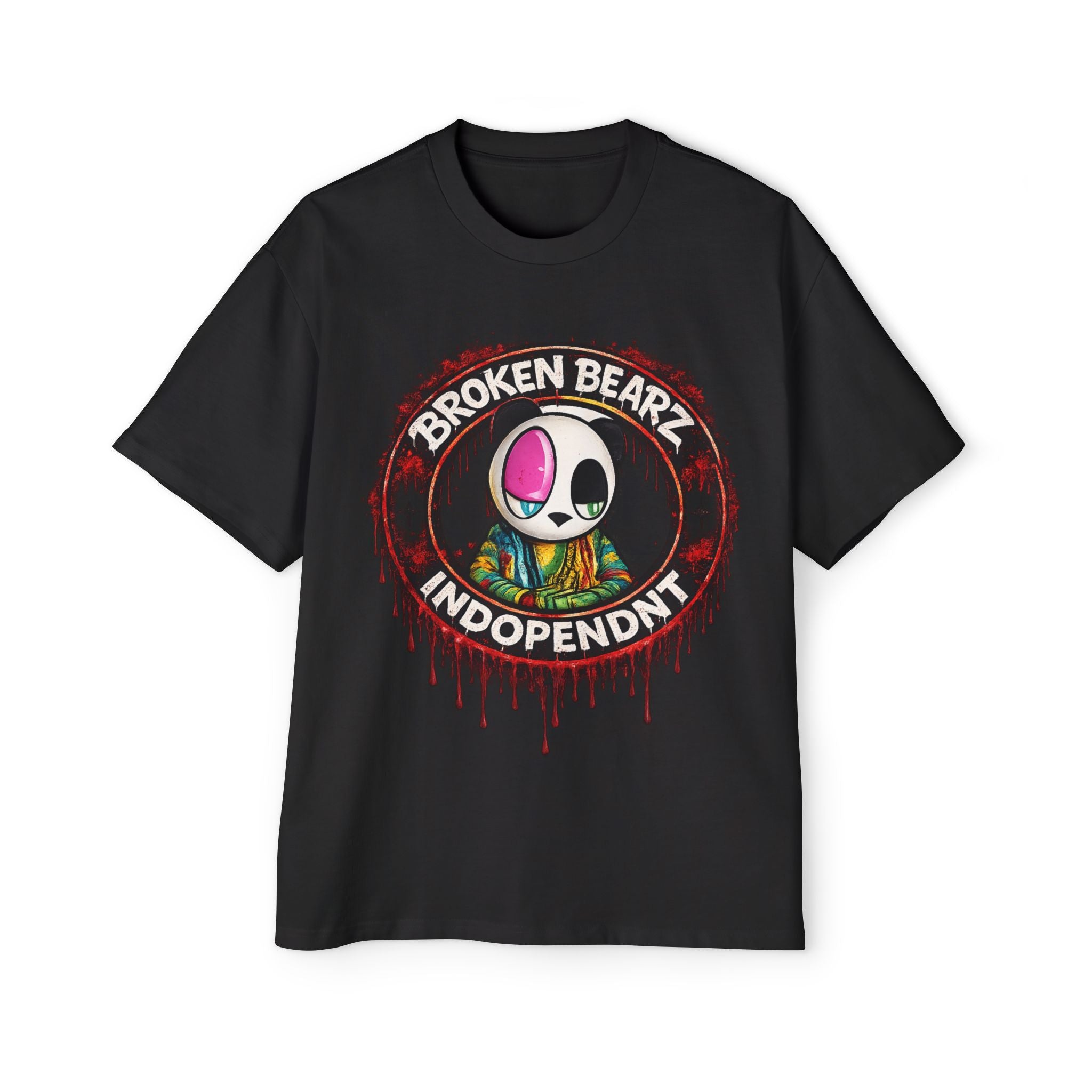 Broken Bearz Indopendent Graphic Tee — Edgy Streetwear Oversized Shirt