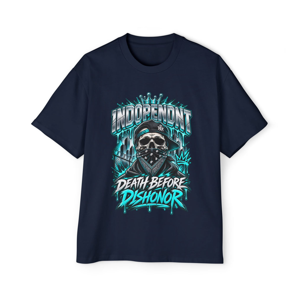 Death Before Dishonor Graphic Tee — Skull Bandana 'Indopendent' Streetwear