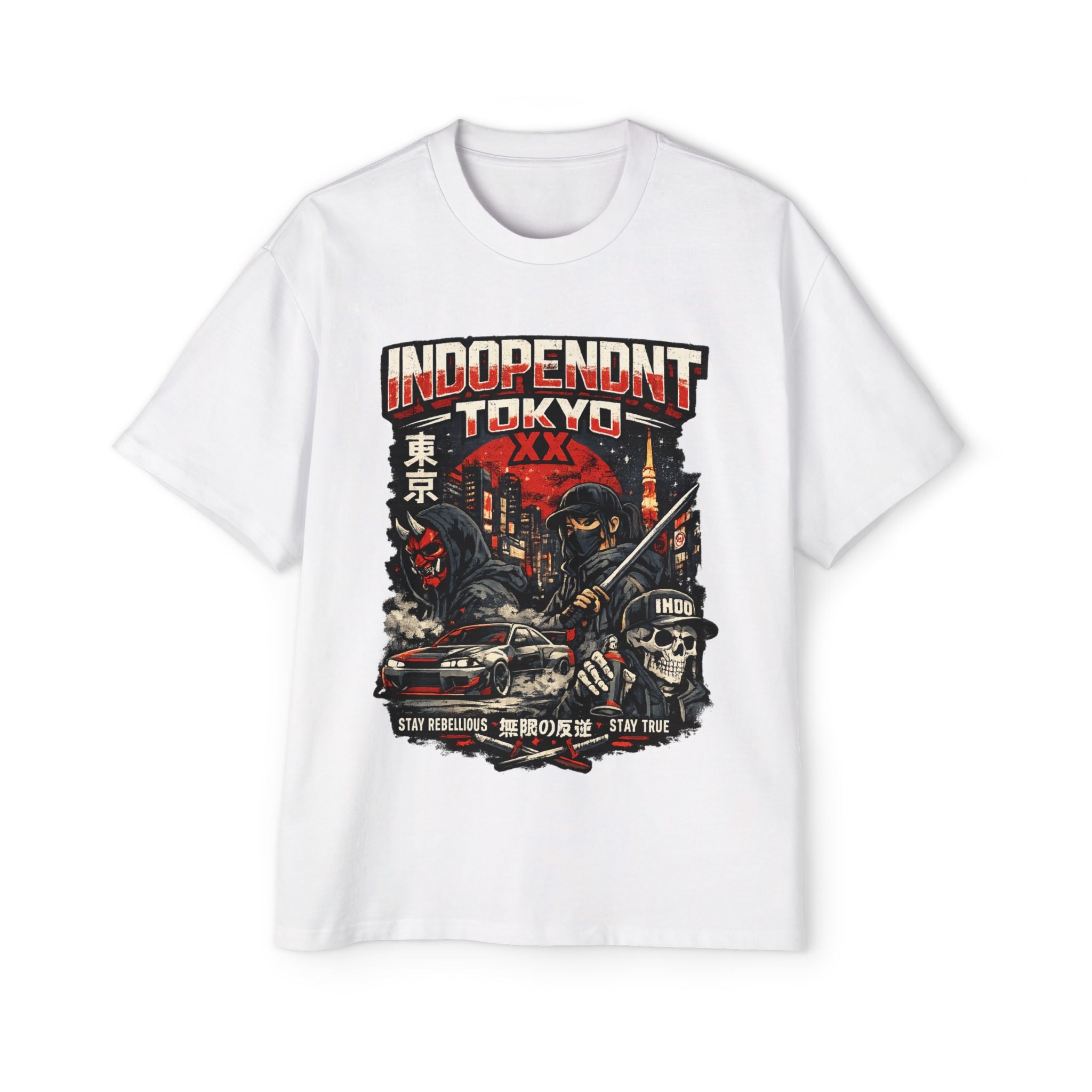 Tokyo Independent Graphic Tee — Samurai Skull Streetwear