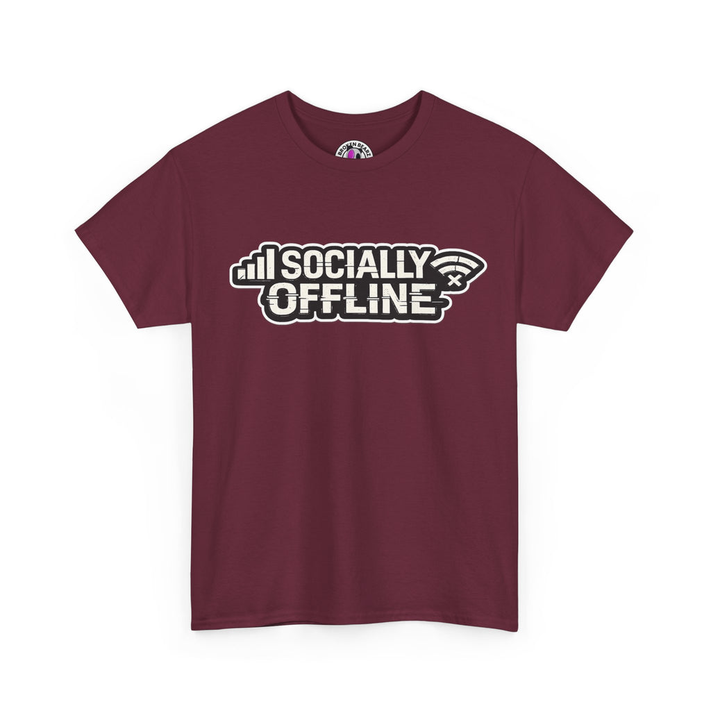 Socially Offline T-Shirt — Low Signal Graphic Tee