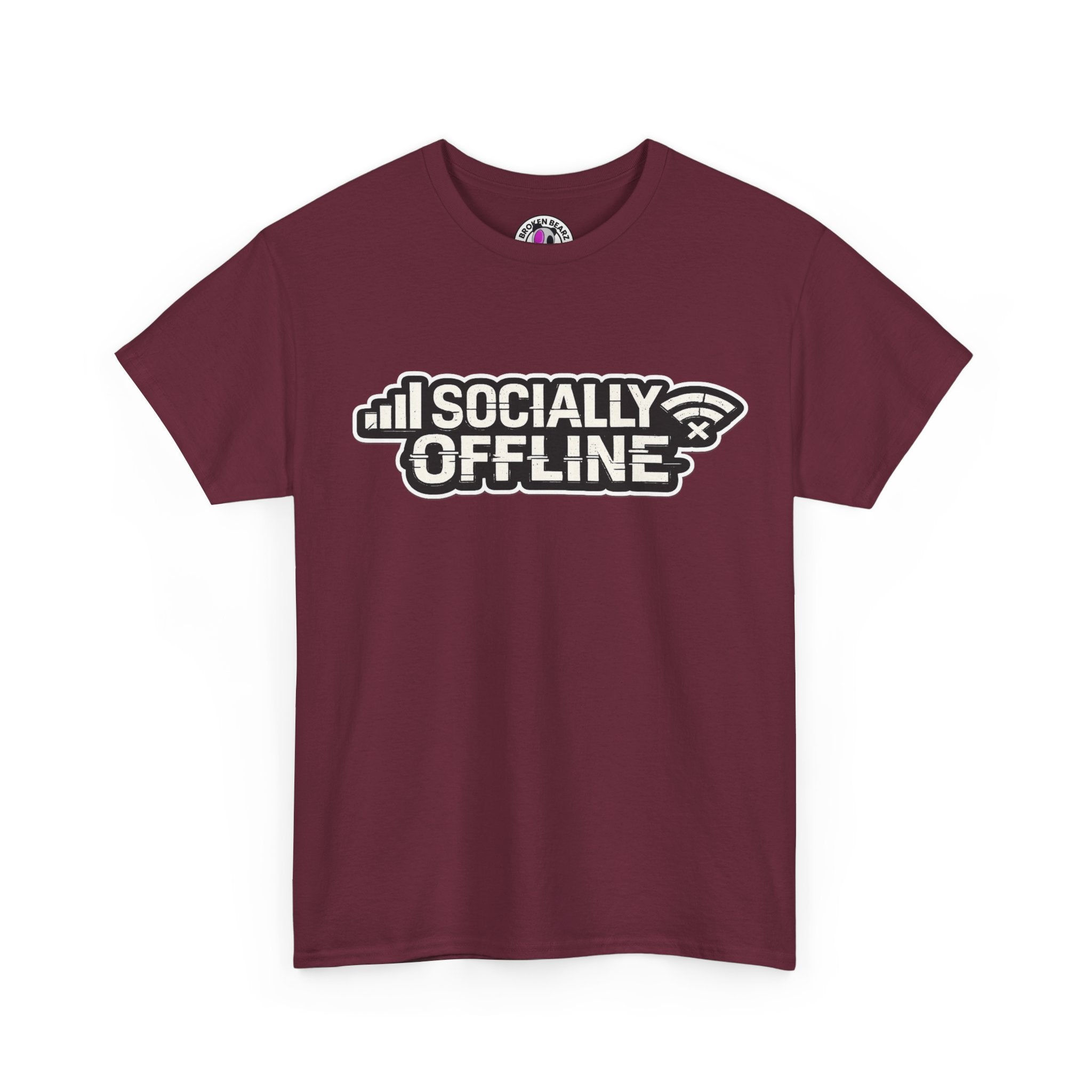 Socially Offline T-Shirt — Low Signal Graphic Tee