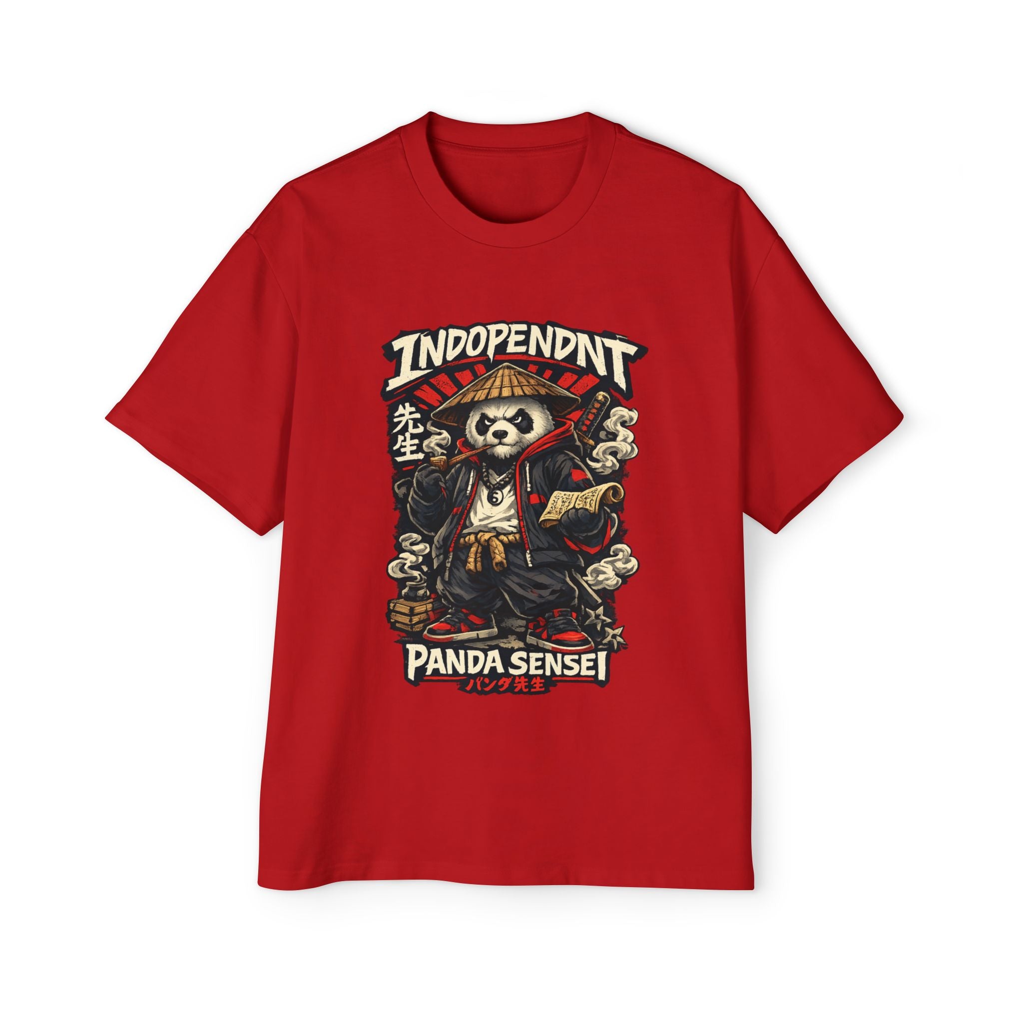 Panda Sensei Graphic Tee — "Independent Panda Sensei" Oversized Men’s T-Shirt