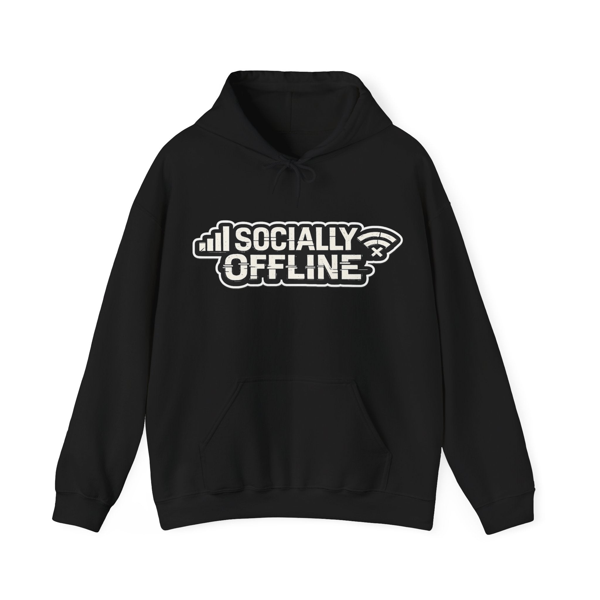 Socially Offline Hoodie — Funny Introvert Graphic Pullover