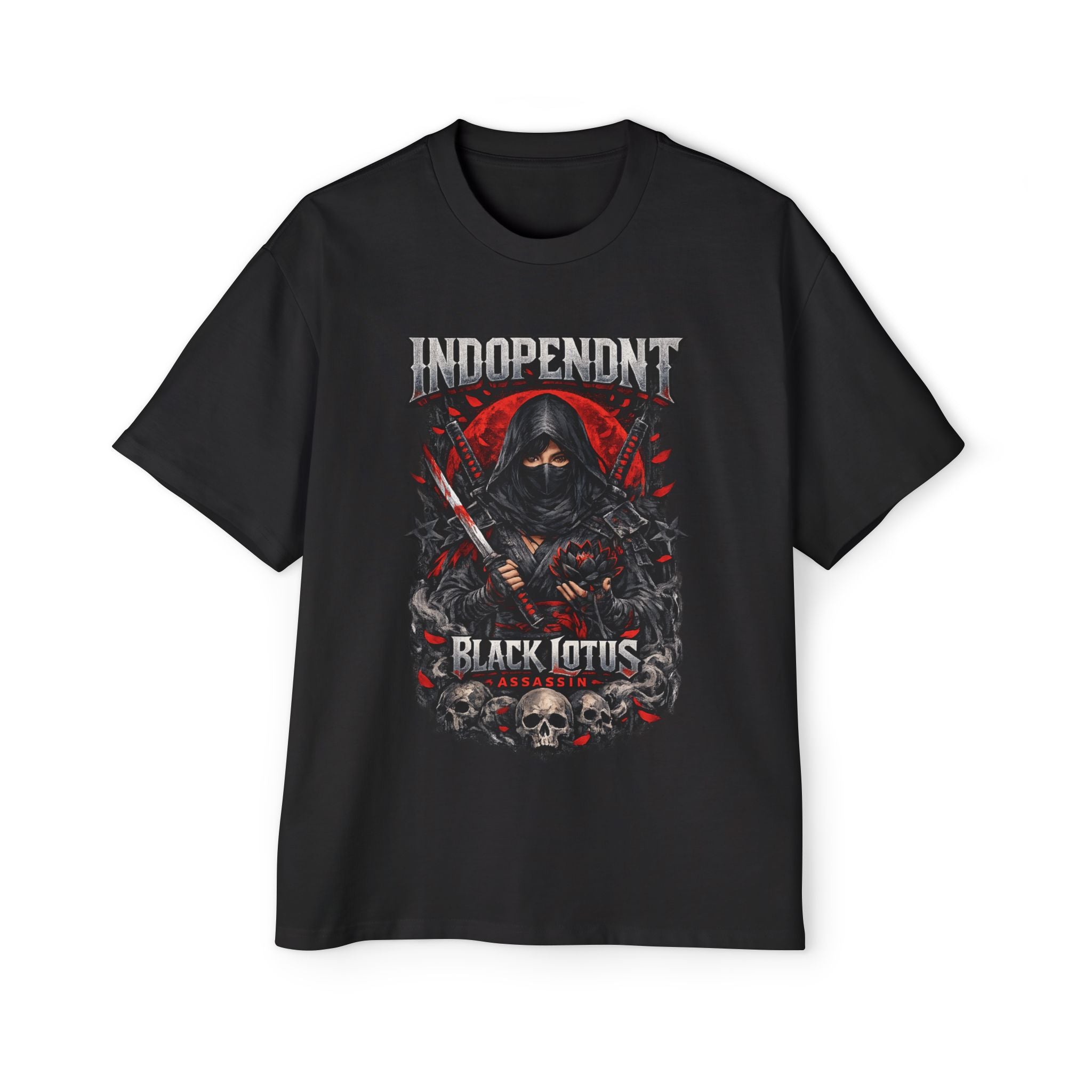 Independent Black Lotus Graphic Tee — Grim Reaper Sword Design