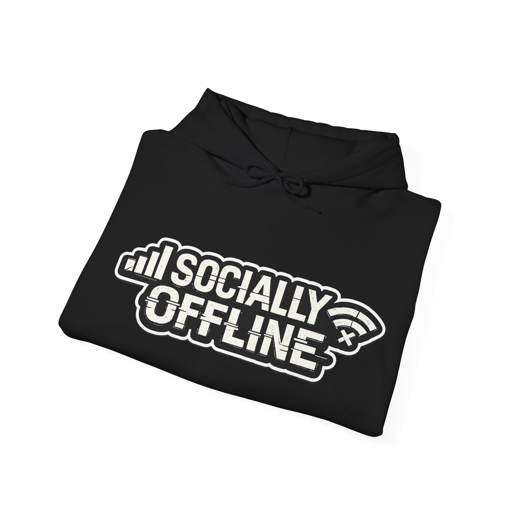 Socially Offline Hoodie — Funny Introvert Graphic Pullover