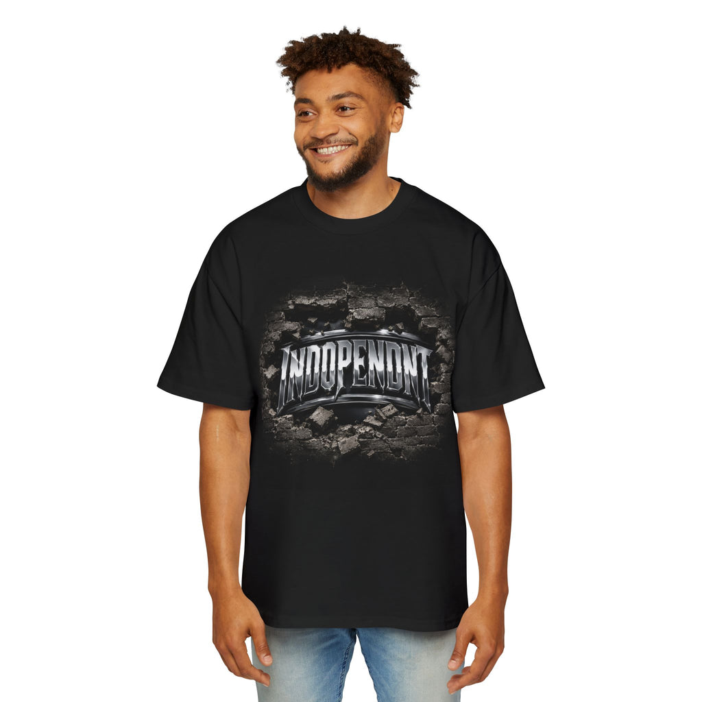 Independent Brick-Wall Graphic Tee — Men's Oversized Streetwear