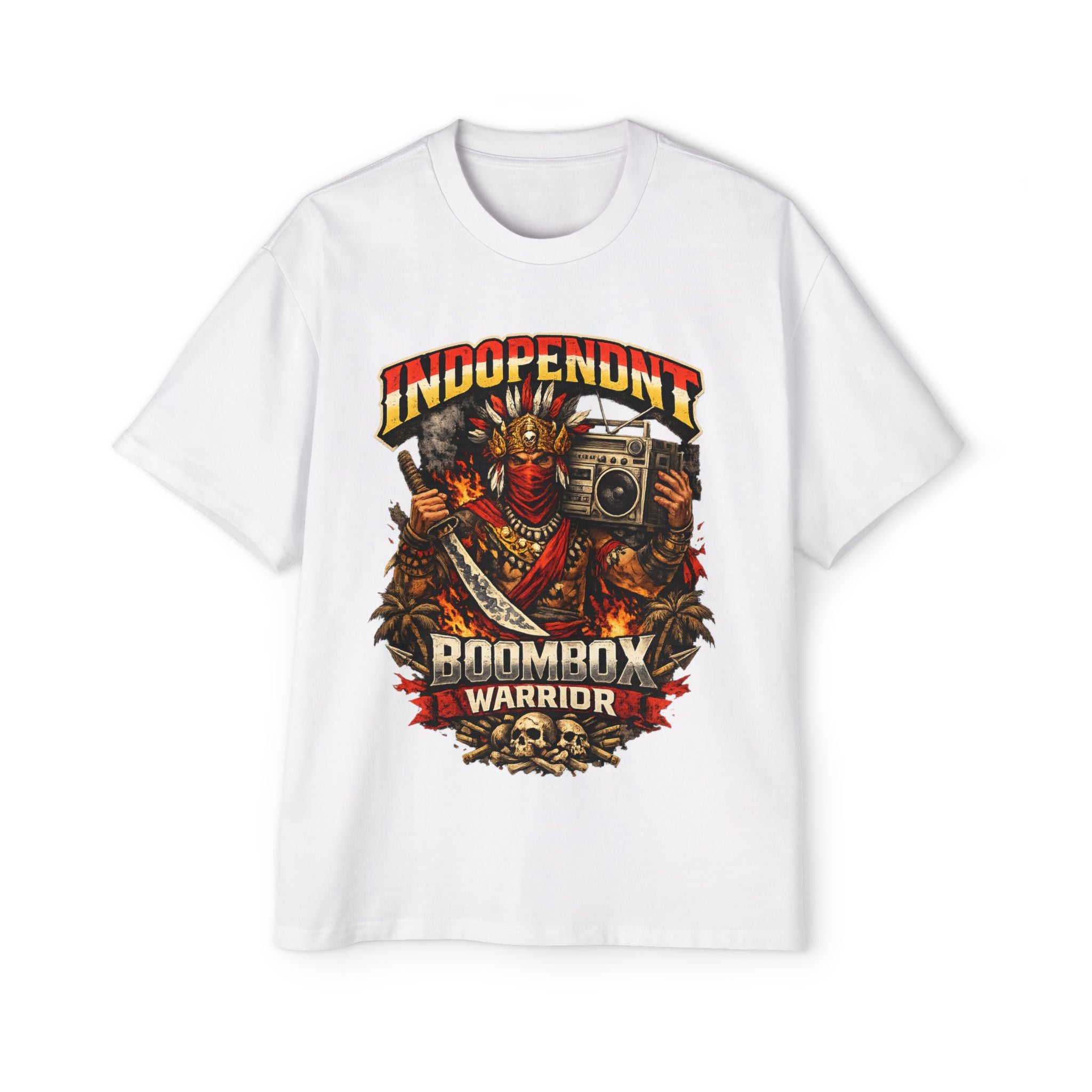 Boombox Warrior Tee — Independent Graphic Men’s T-Shirt