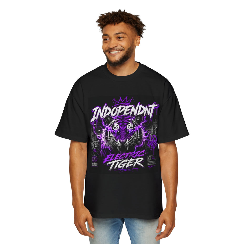 Electric Tiger Graphic Tee — "Indopendnt" Retro Neon Streetwear