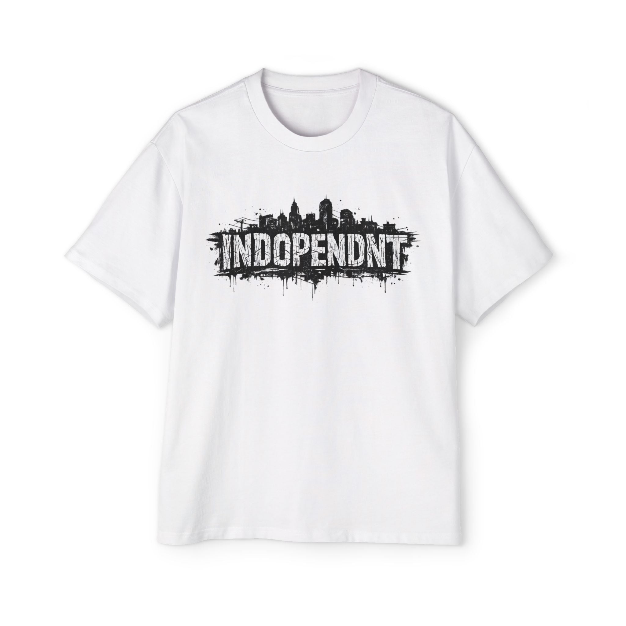Indopendent City Skyline Graphic Tee — Men's Oversized Streetwear Shirt