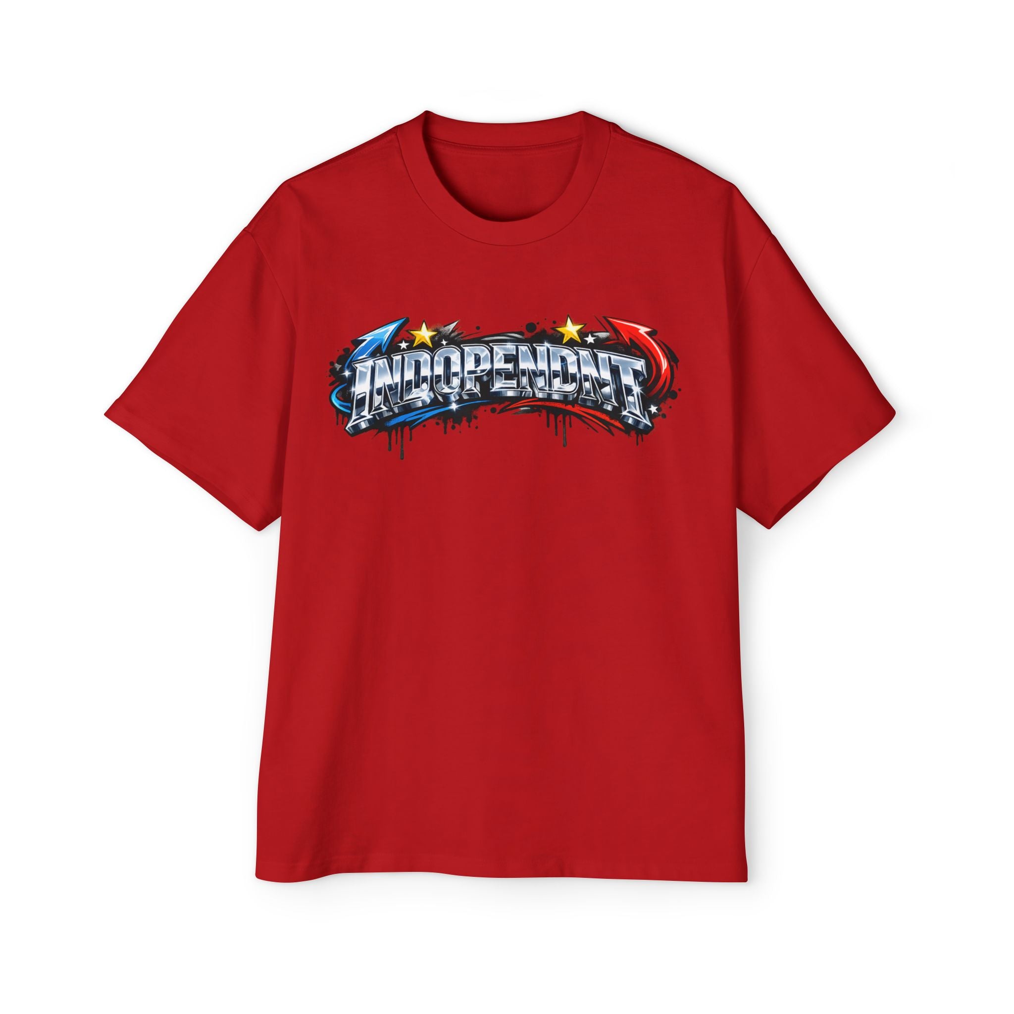 Graphic Tee — 'Underground' Street Graffiti Design (White Oversized)