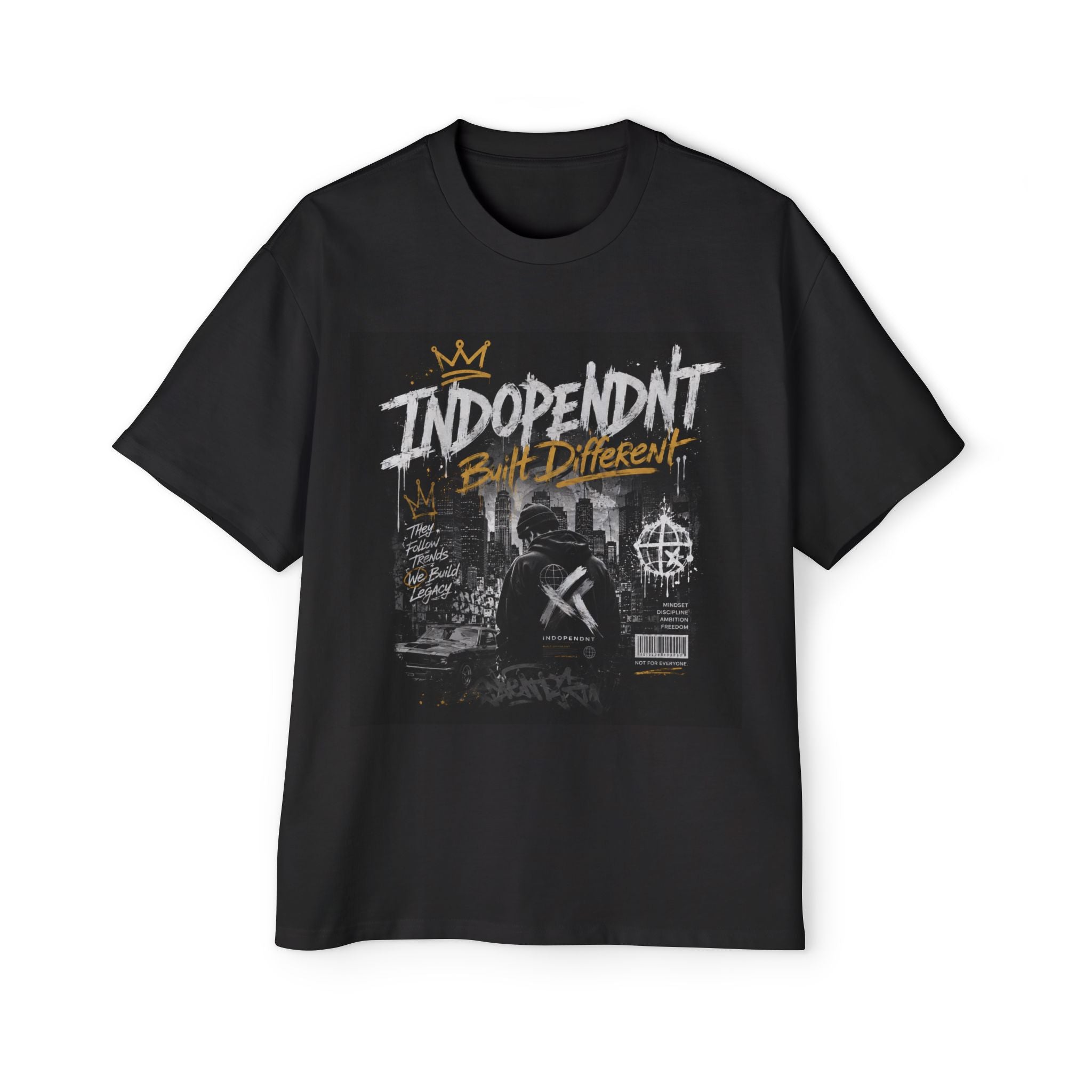 Independent But Different Graphic Tee — Urban Streetwear Men's Oversized T-Shirt
