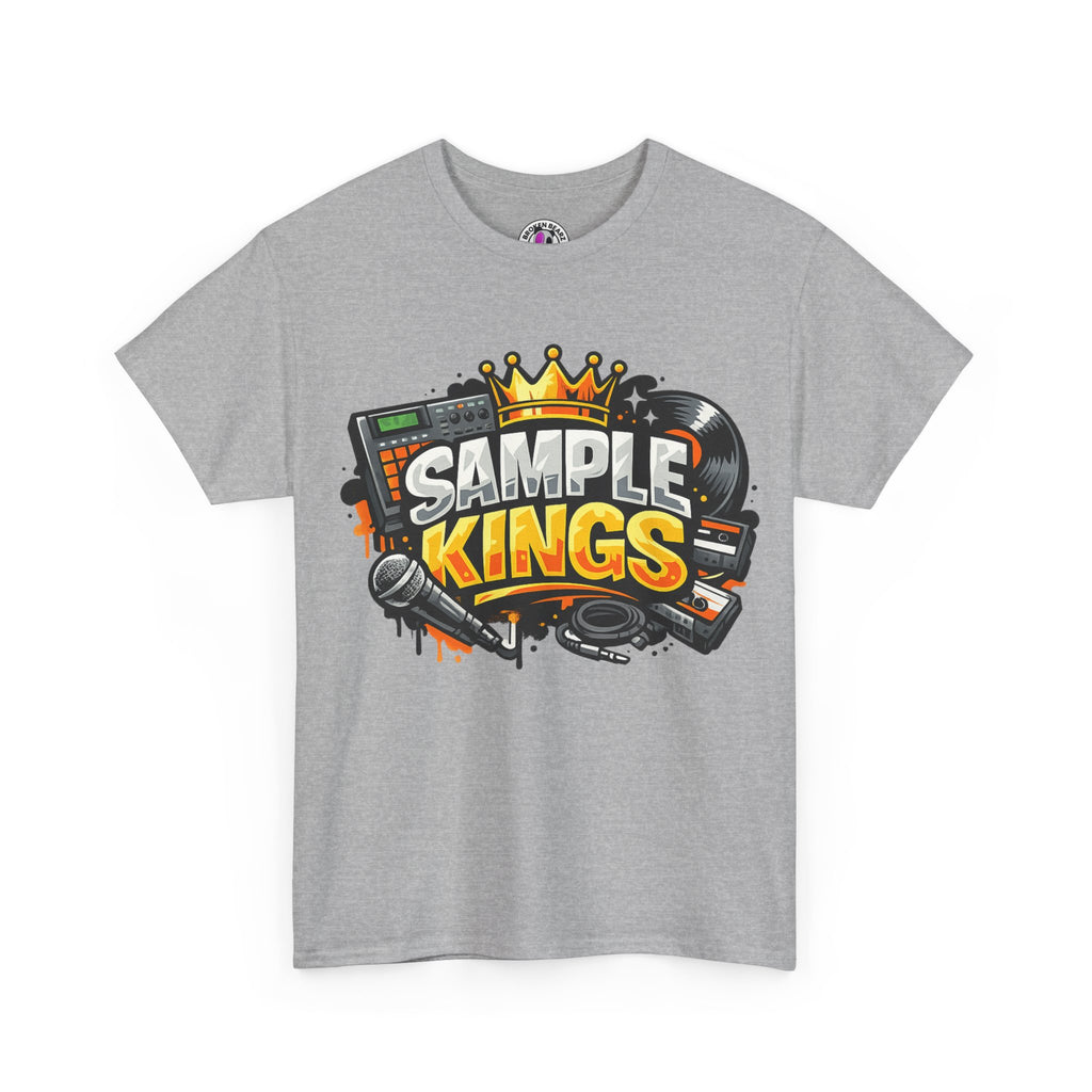 Sample Kings T-Shirt — DJ Vinyl Music Tee with Crown Graphic