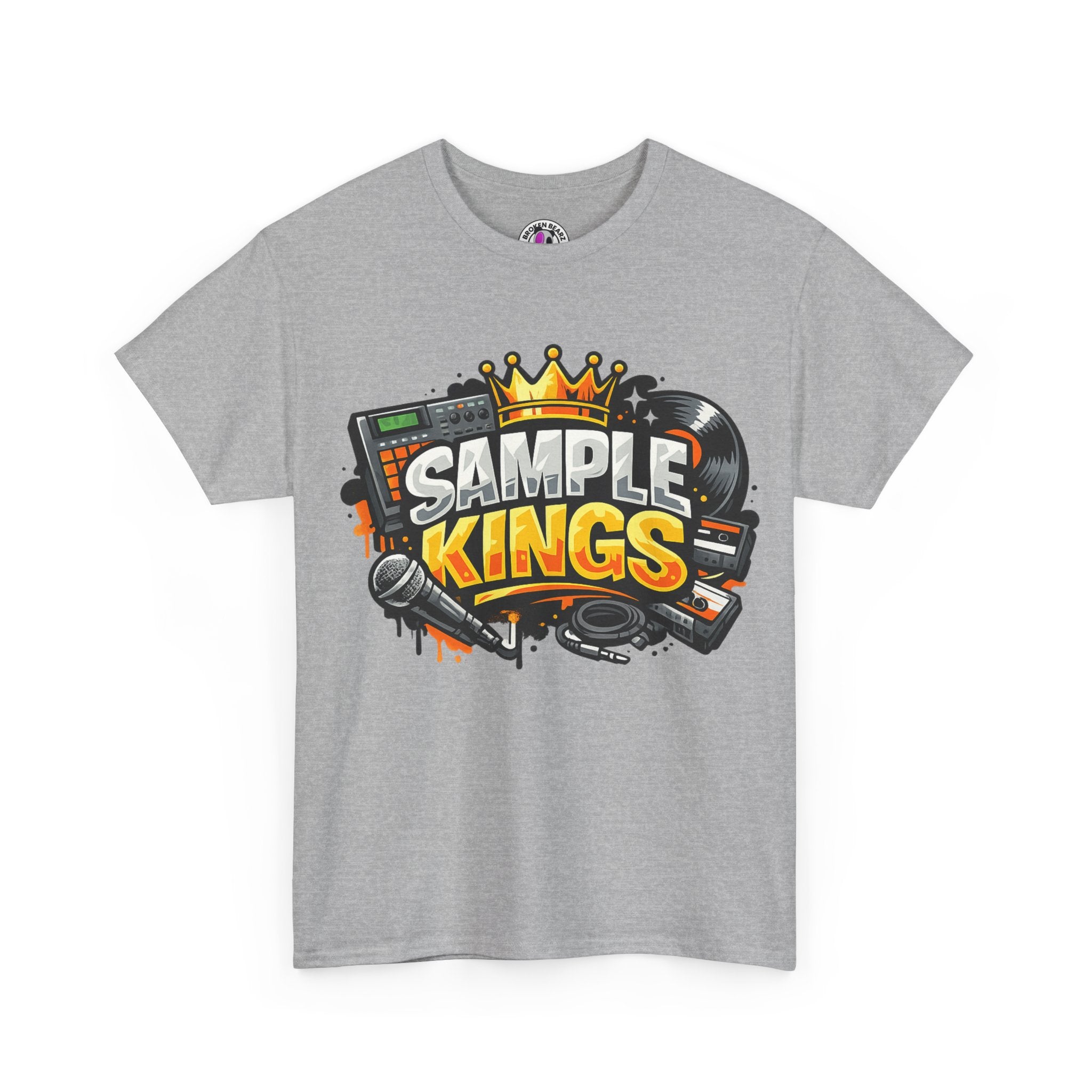 Sample Kings T-Shirt — DJ Vinyl Music Tee with Crown Graphic