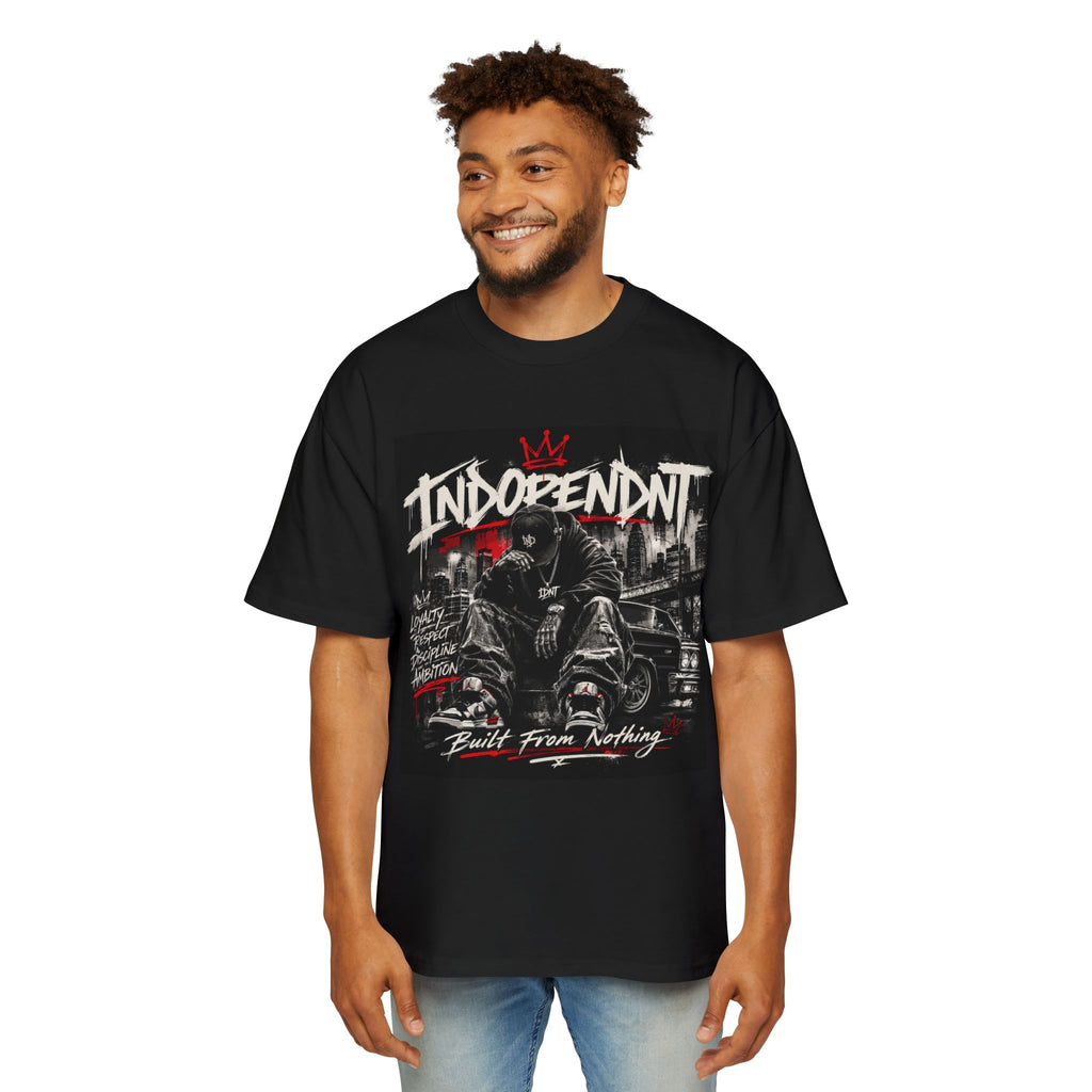 Graphic Tee — "Independent: Built From Nothing" Oversized Men's T‑Shirt