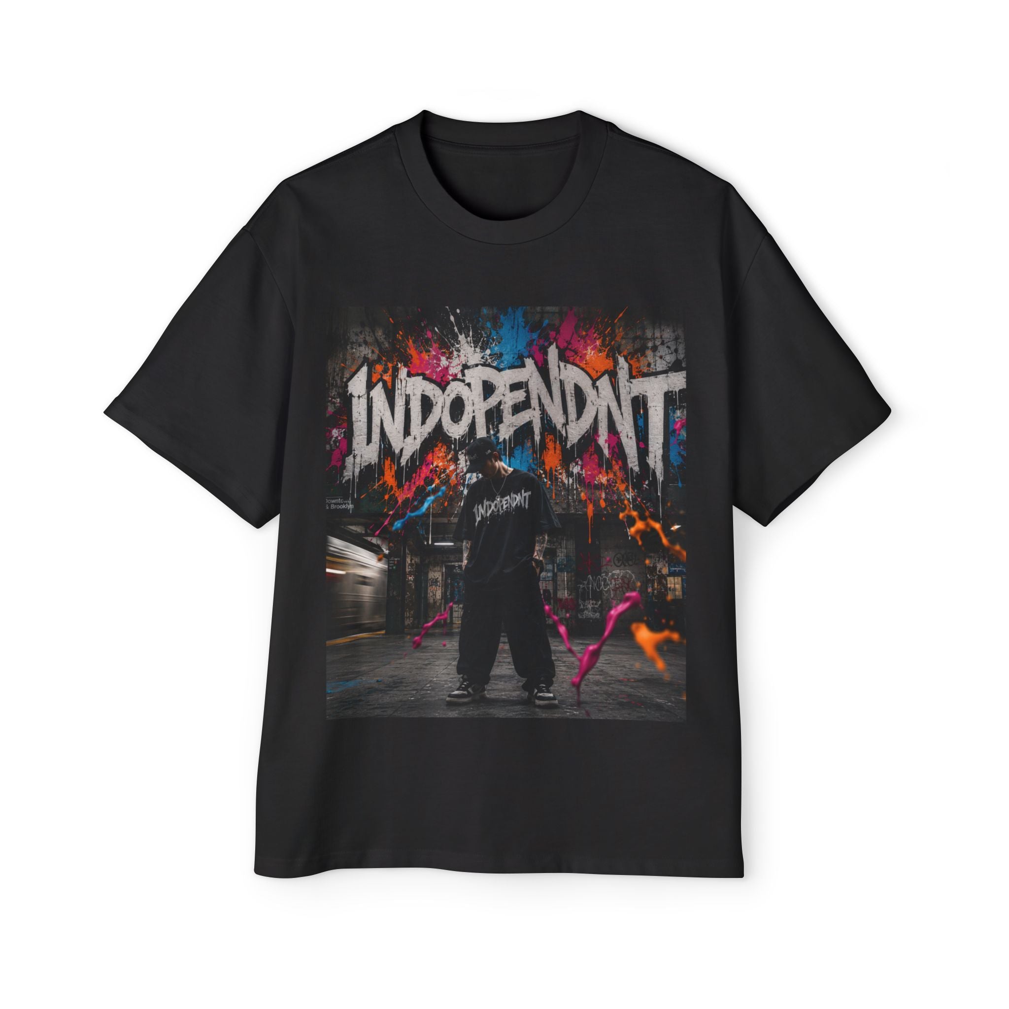 Independent Graffiti Tee — Men's Oversized Streetwear T‑Shirt